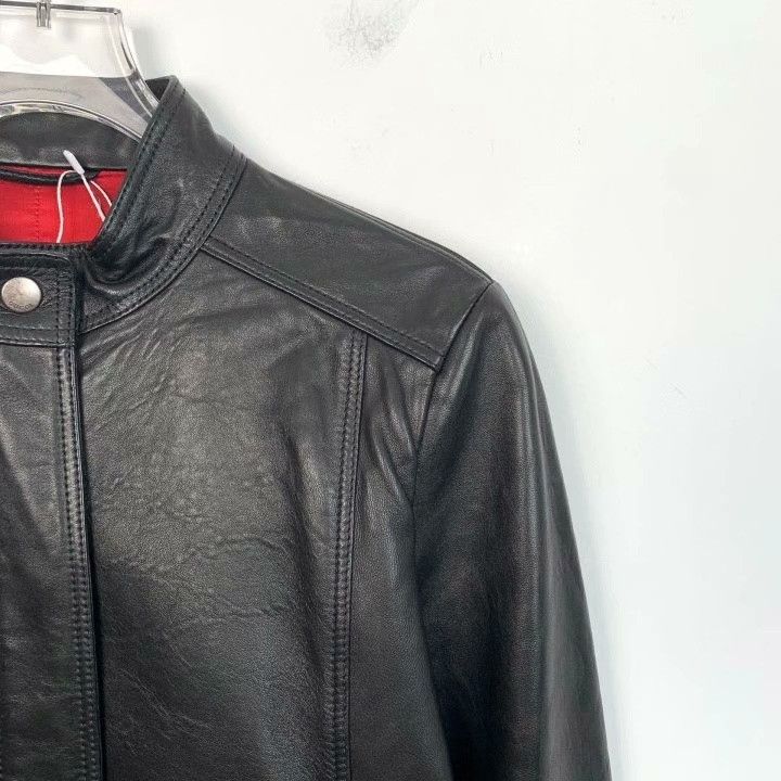Gucci Gucci Black Leather Stand Collar Jacket Size US XS / EU 42 / 0 - 3 Thumbnail