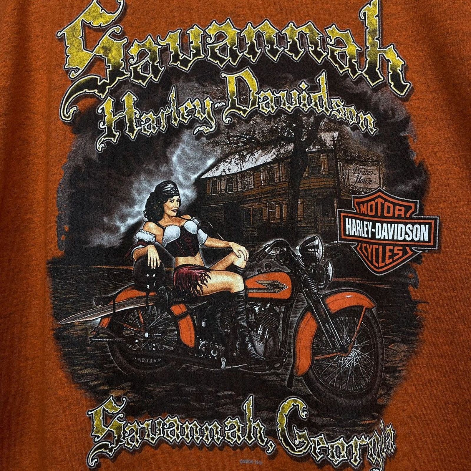 Harley Davidson × Japanese Brand × Vintage 🇺🇸HARLEY-D Pirate Biker Babe T Size US XL / EU 56 / 4 - 3 Thumbnail