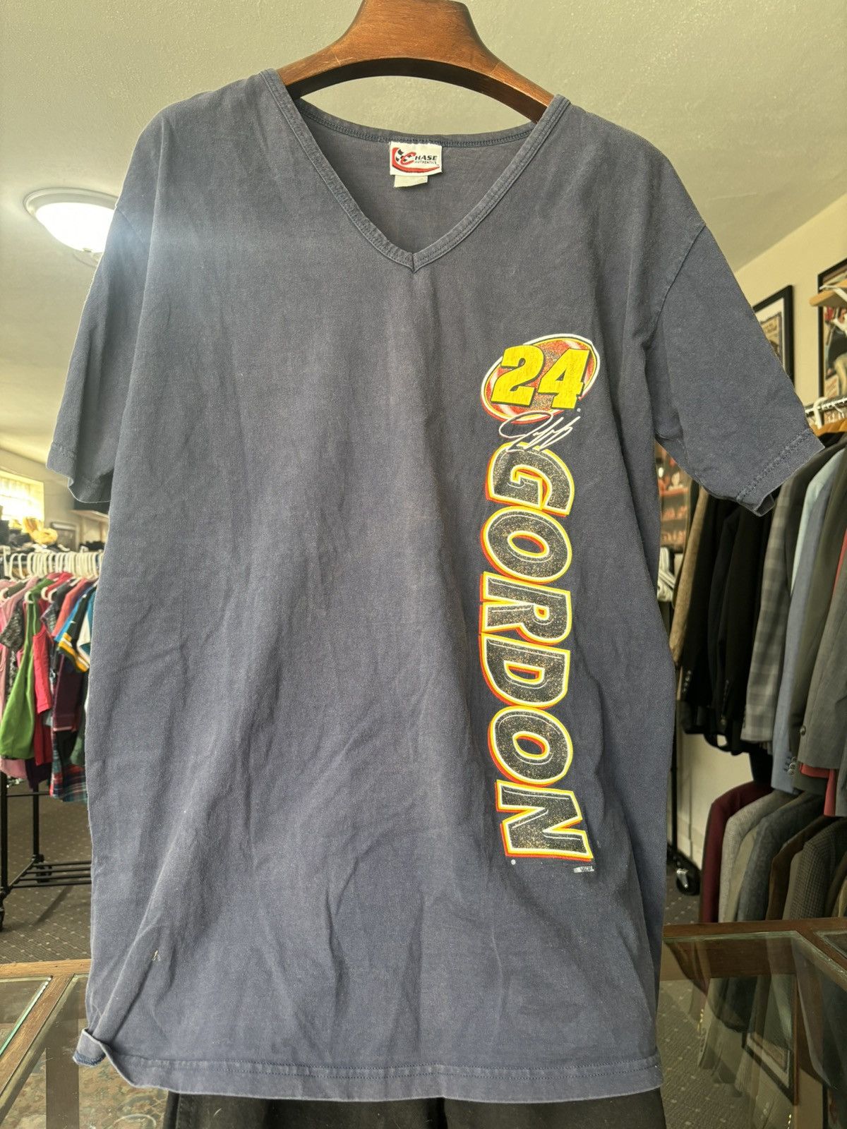Chase Authentics × Vintage Vintage Chase Authentics Jeff Gordon 24 V-neck tee Size US XXL / EU 58 / 5 - 1 Thumbnail