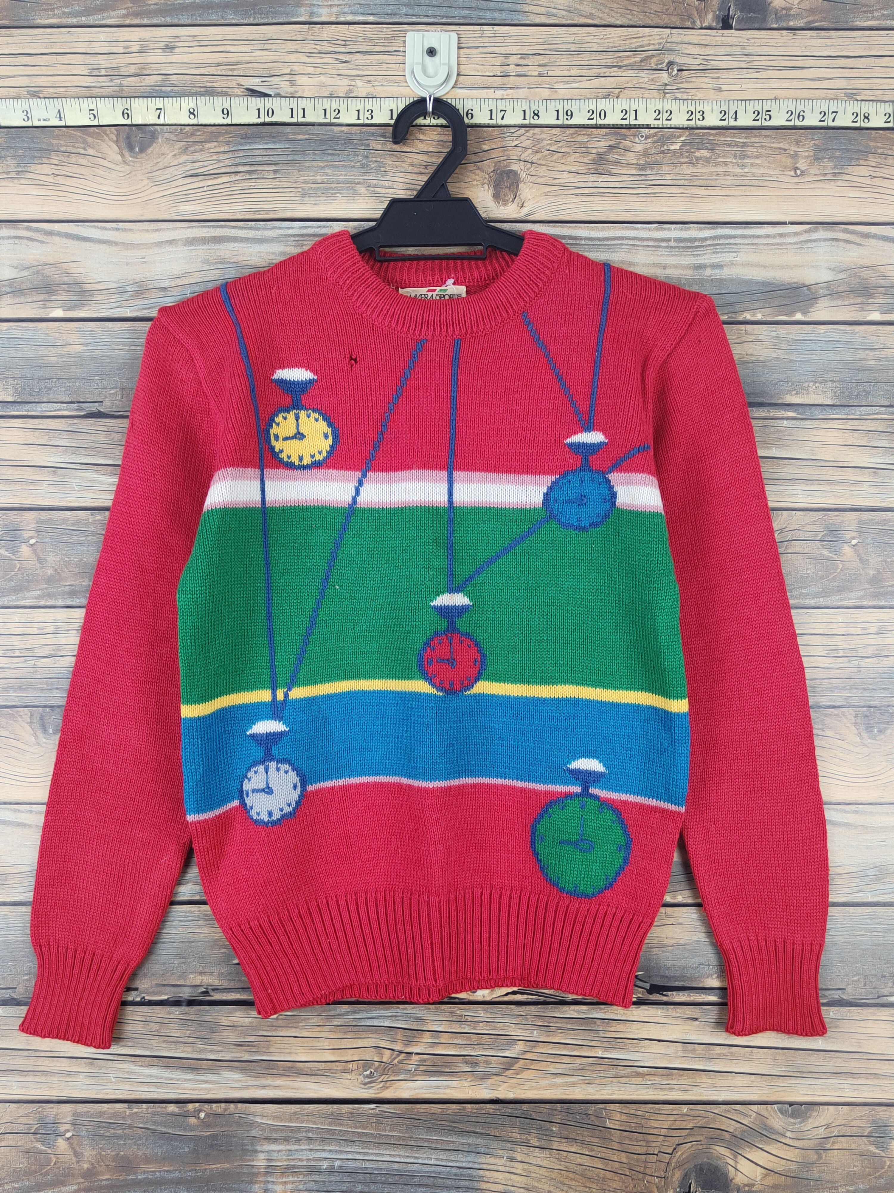 Homespun Knitwear × Japanese Brand × Vintage Mavera Sports Red Knitwear Sweatshirts #W1088 Size US XS / EU 42 / 0 - 1 Thumbnail