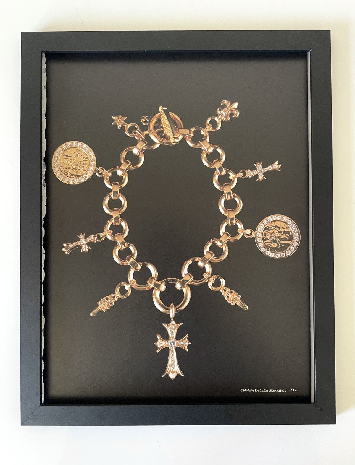 Chrome Hearts × Vintage Chrome Hearts gold chains photo Poster framed 9x11 Size ONE SIZE - 1 Thumbnail