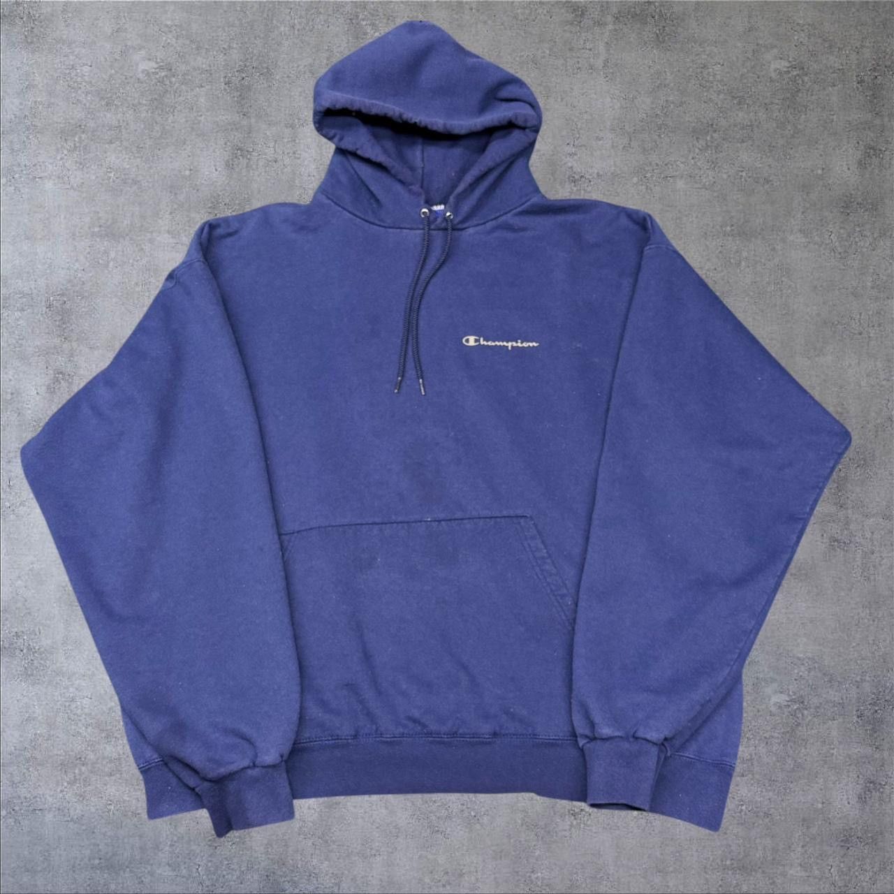 Champion × Vintage Vintage Navy Blue Champion Hoodie Size US XL / EU 56 / 4 - 1 Thumbnail