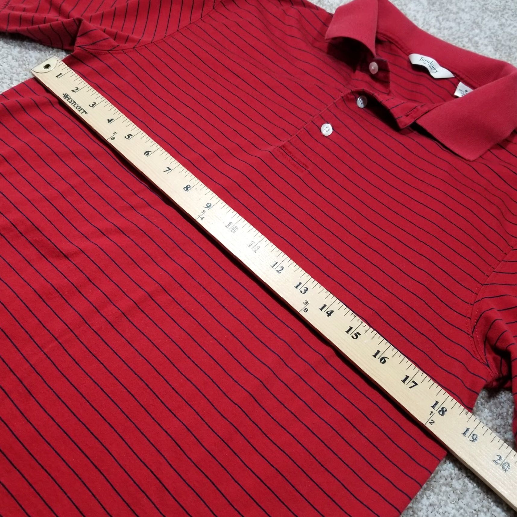 Vintage Turnbury Shirt Men S Red Striped Polo Short Sleeve Casual 100% Cotton Golf Shirt Mens Red Striped Polo Short Sleeve Casual Golf Size US S / EU 44-46 / 1 - 6 Thumbnail