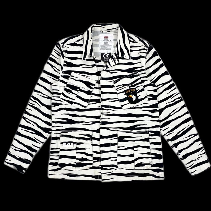 Supreme 2011 supreme jungle jacket white zebra virgil drake