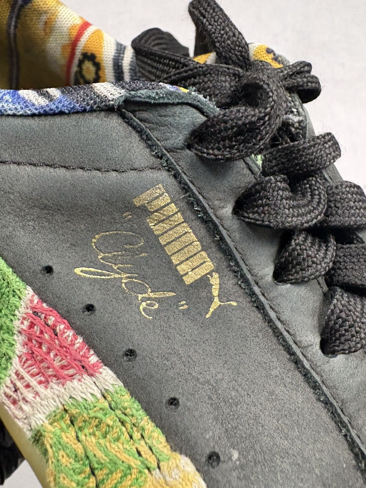 Puma Distressed Puma Clyde Coogi Patchwork Sneakers Gum Sole Y2K Size US 9.5 / EU 42-43 - 12 Thumbnail