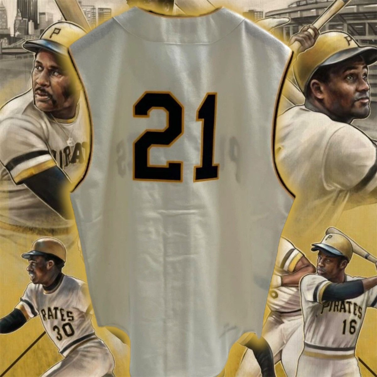 MLB × Mitchell & Ness Authentic Pittsburgh 🏴‍☠️ Pirates 1960 CLEMENTE Jersey Size US S / EU 44-46 / 1 - 3 Thumbnail