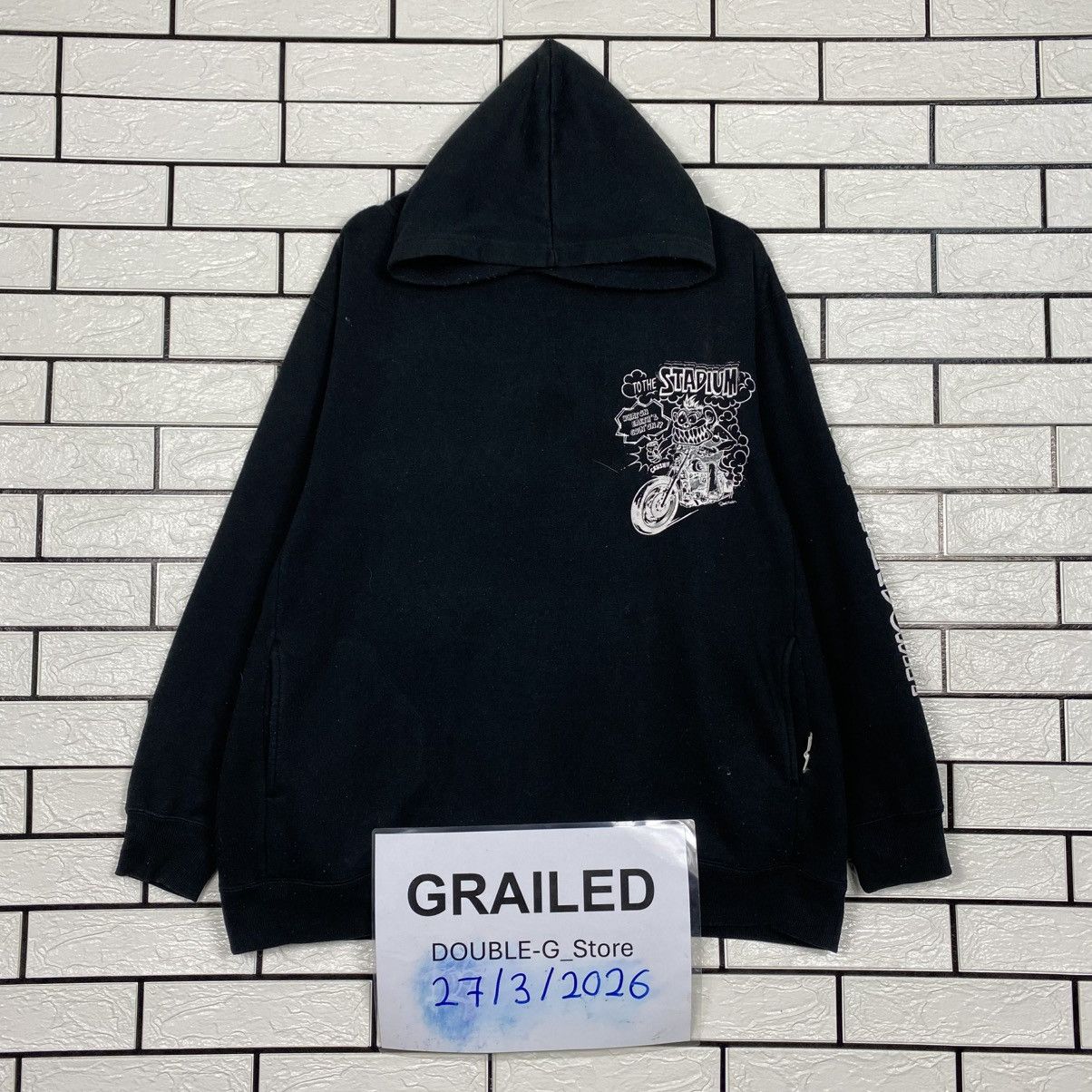 Japanese Brand Vintage Hoodie Pull Over Cartoon Punk Design Biker Size US L / EU 52-54 / 3 - 1 Thumbnail