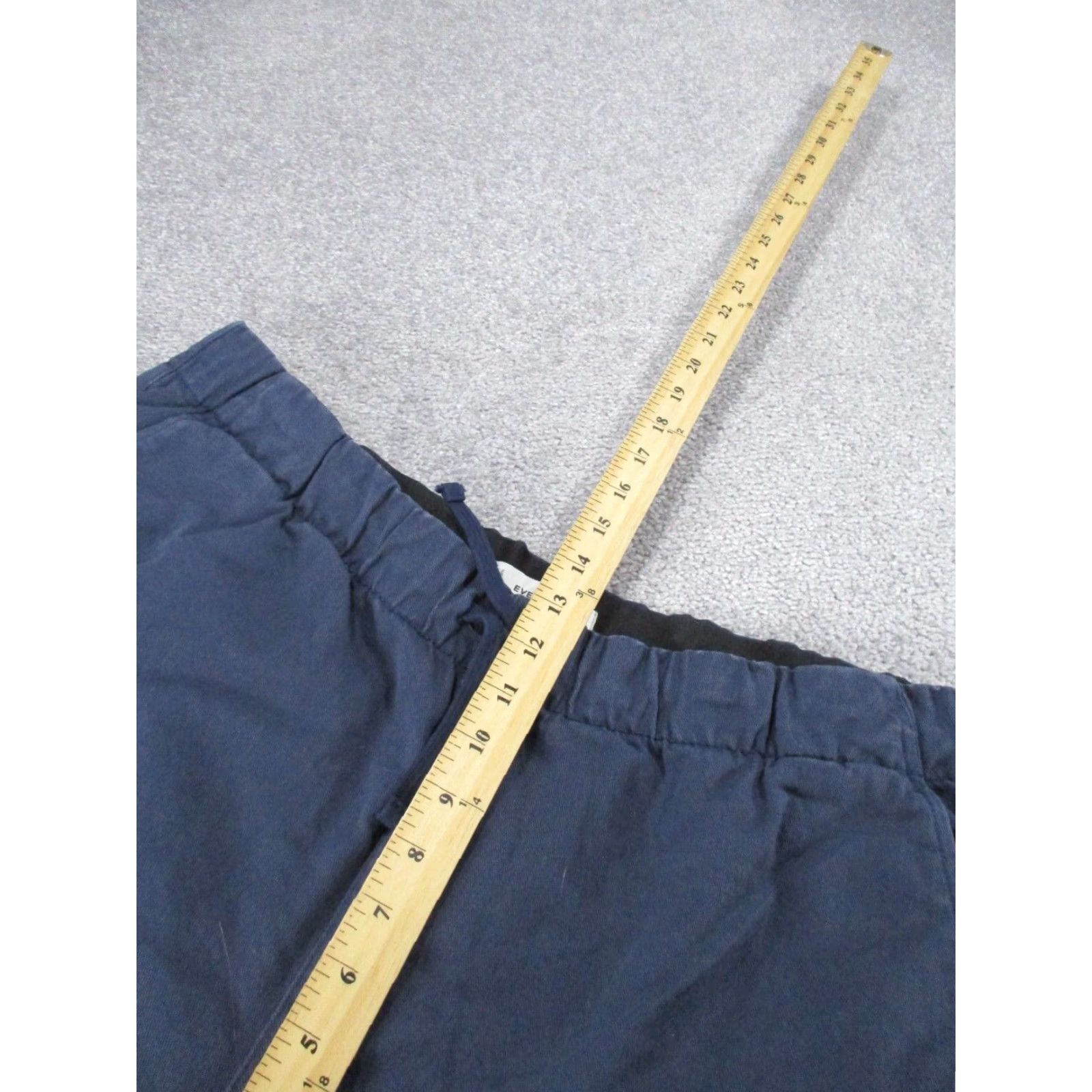 Everlane EVERLANE Pants XL Navy Blue Organic Cotton Twill Chino Drawstring Regular Fit Mens Size US 36 / EU 52 - 6 Thumbnail