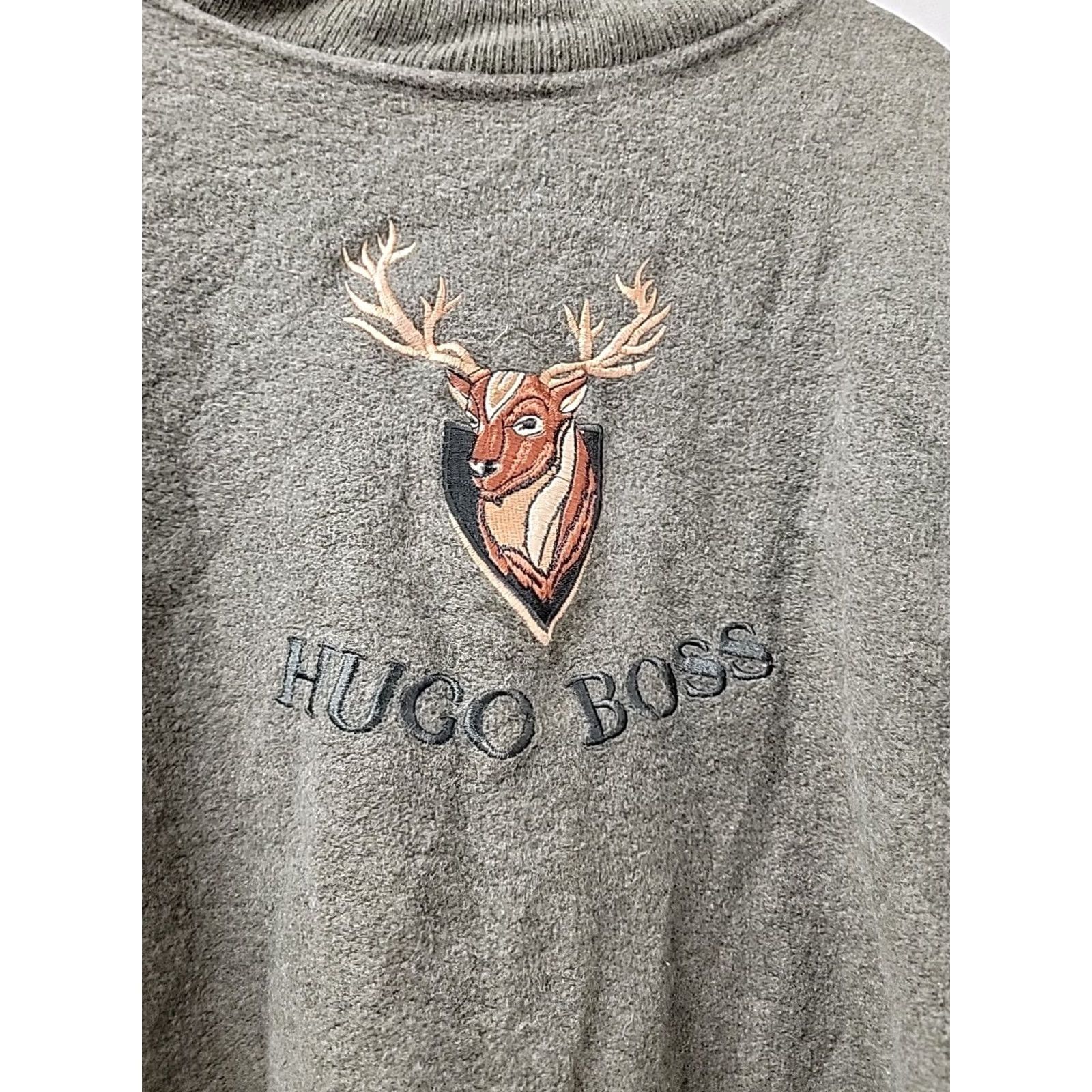 Hugo Boss VINTAGE Hugo Boss Sweater Mens 2XL Pullover Mock Neck Casual Black Knit Wool Cotton Acrylic Button Crew Neck Pullover Mens 2XL Size US XXL / EU 58 / 5 - 2 Thumbnail