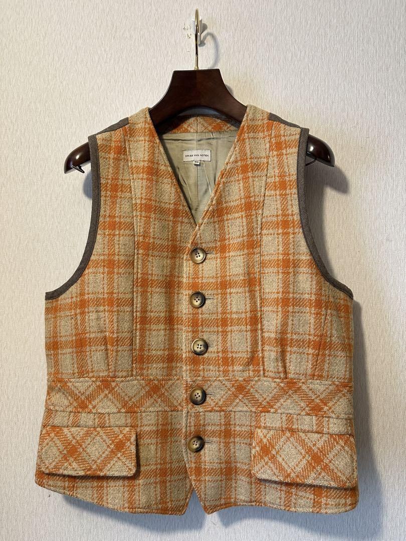 Dries Van Noten DRIES VAN NOTEN 1990s Wool Checkered Vest Size US L / EU 52-54 / 3 - 1 Thumbnail