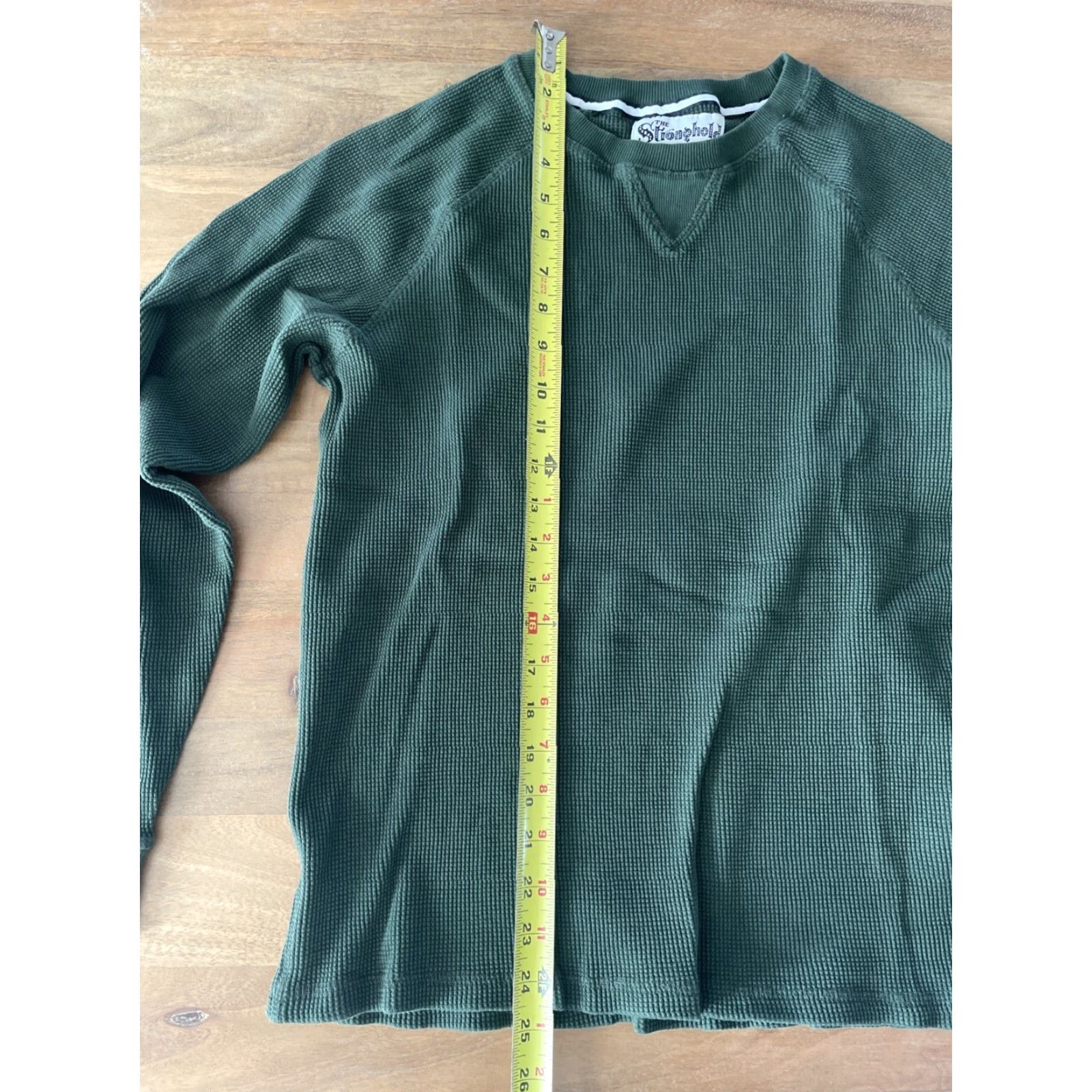 Vintage Stronghold LA Green Waffle Knit Thermal Long Sleeve Shirt Mens M Casual Size US M / EU 48-50 / 2 - 5 Thumbnail