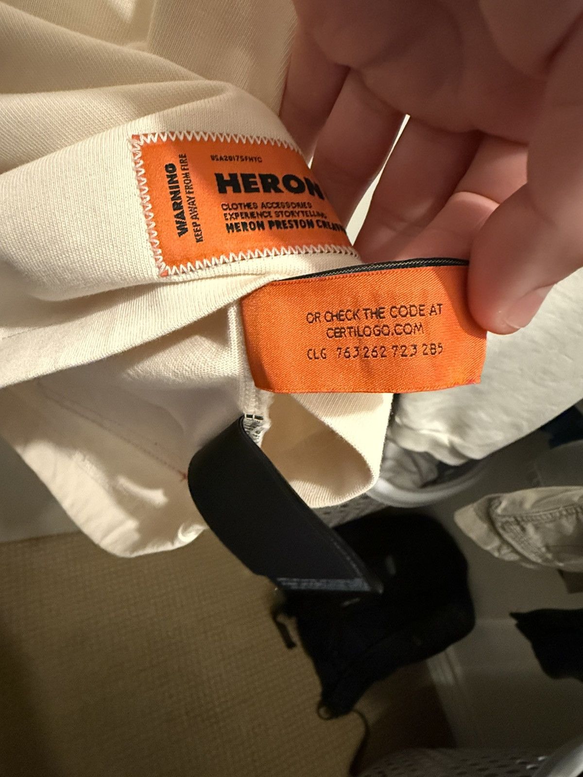 Heron Preston Herron Preston Off-White Cotton T-Shirt Size US XS / EU 42 / 0 - 5 Thumbnail