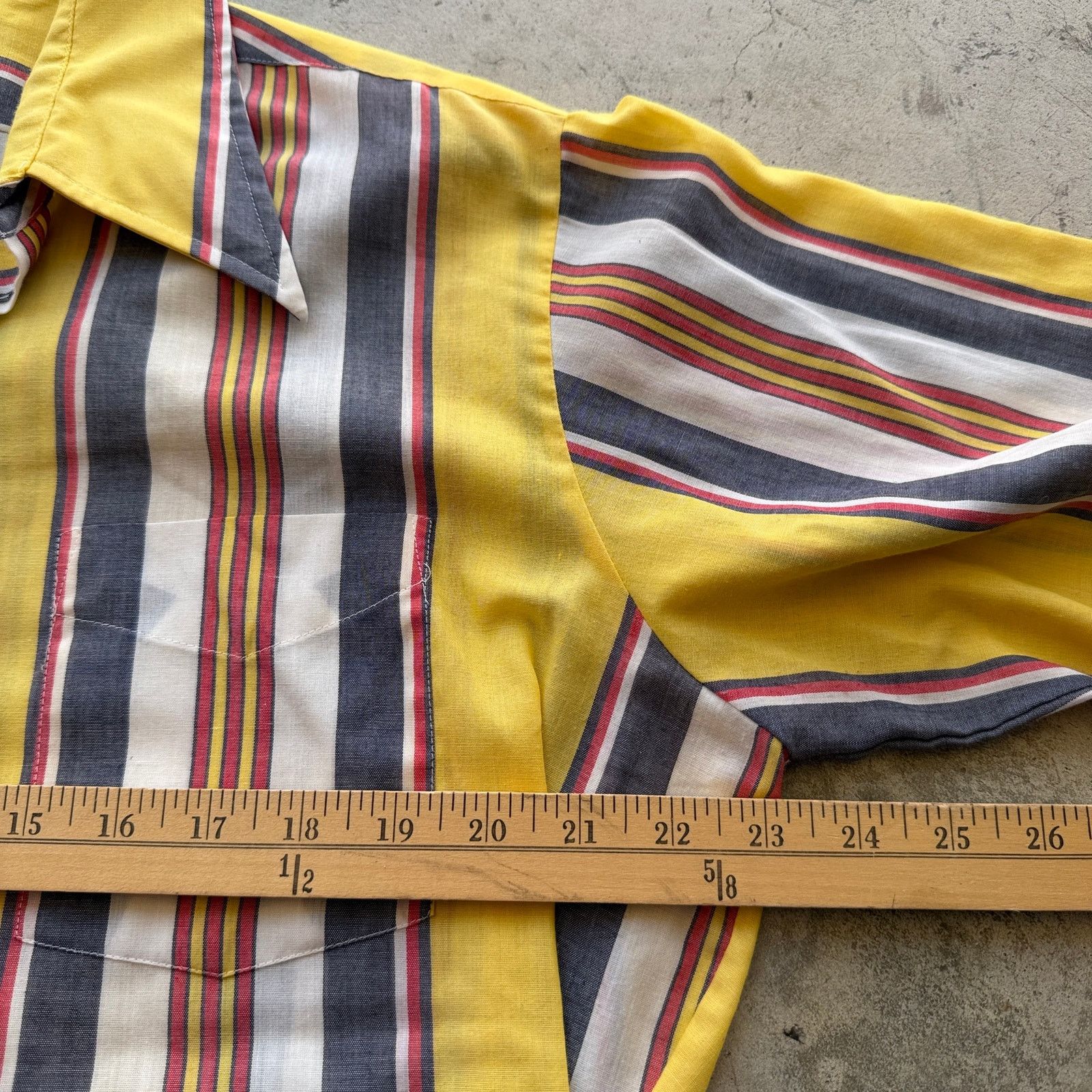 Other Vintage 70s BVD XKÉ Striped Dagger Collar button Shirt Size US L / EU 52-54 / 3 - 7 Thumbnail