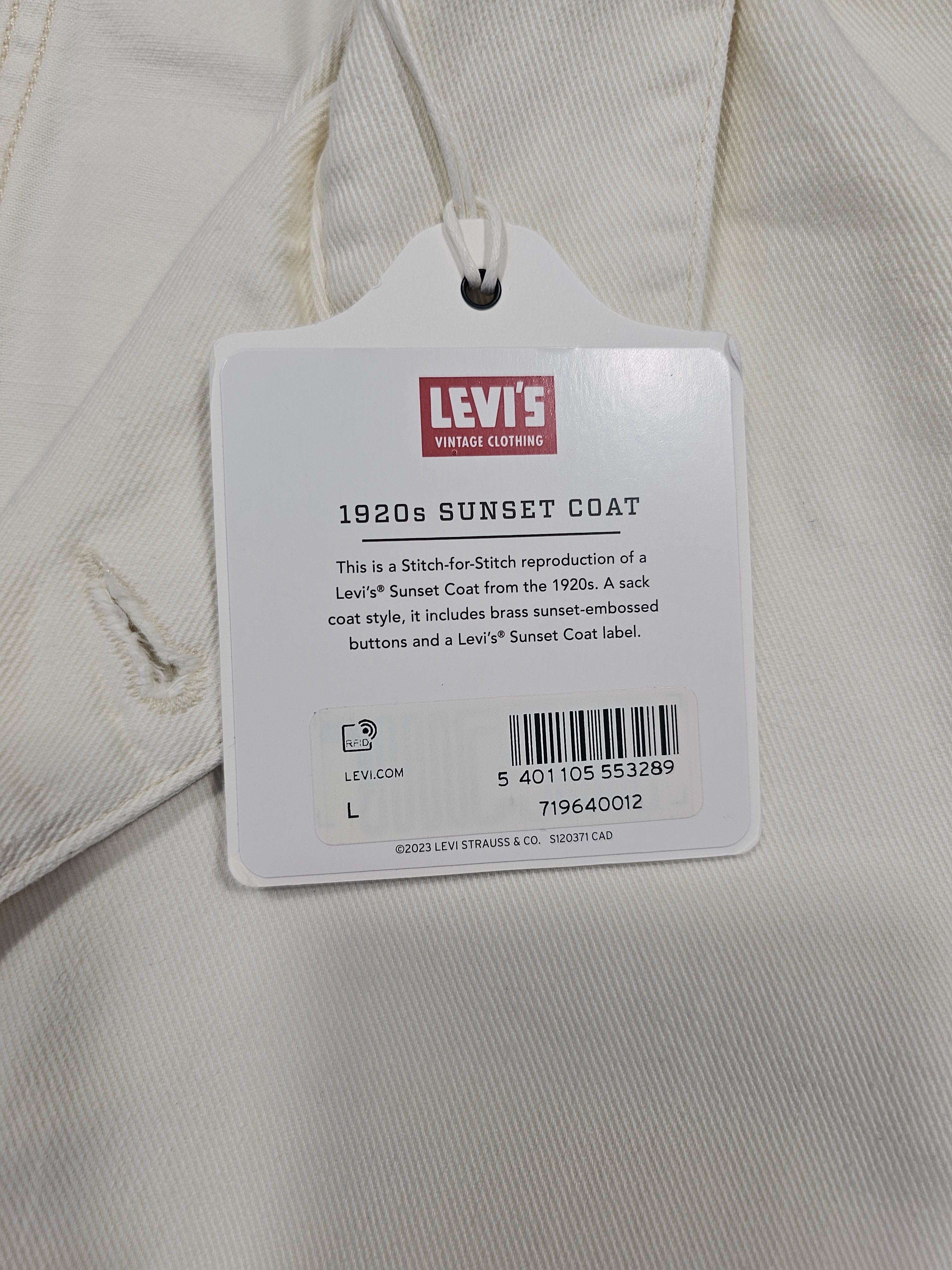 Levi's Vintage Clothing Levi's Vintage Clothing 1920's Sunset Coat Size L SS23 Repro Size US L / EU 52-54 / 3 - 8 Thumbnail