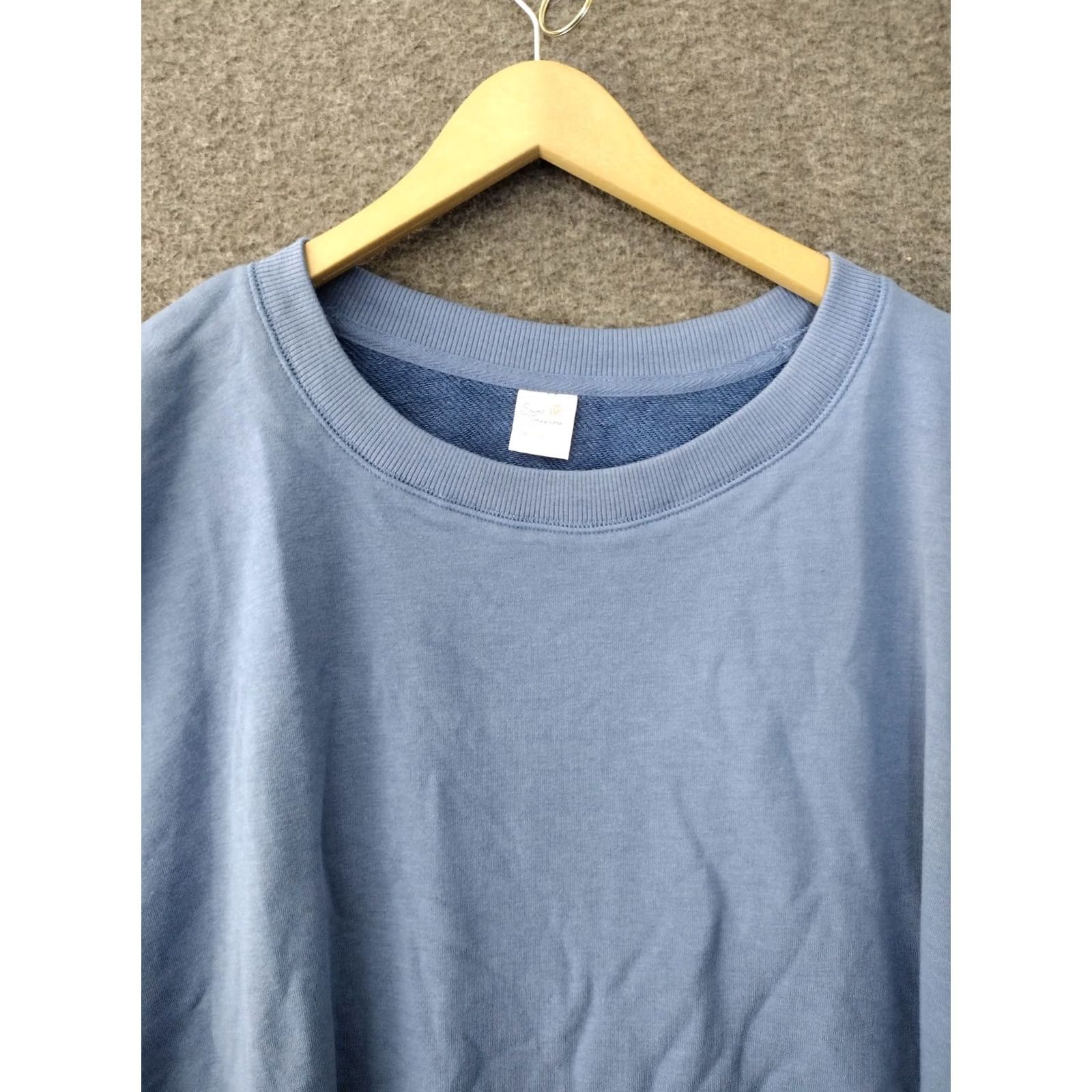Vintage Secret Treasures Blue Crop Sleepshirt 2X Adult Womens Cotton Blend Crew Neck Short Sleeve Lounge Sleepwear Size XXL / US 16-18 / IT 52-54 - 3 Thumbnail