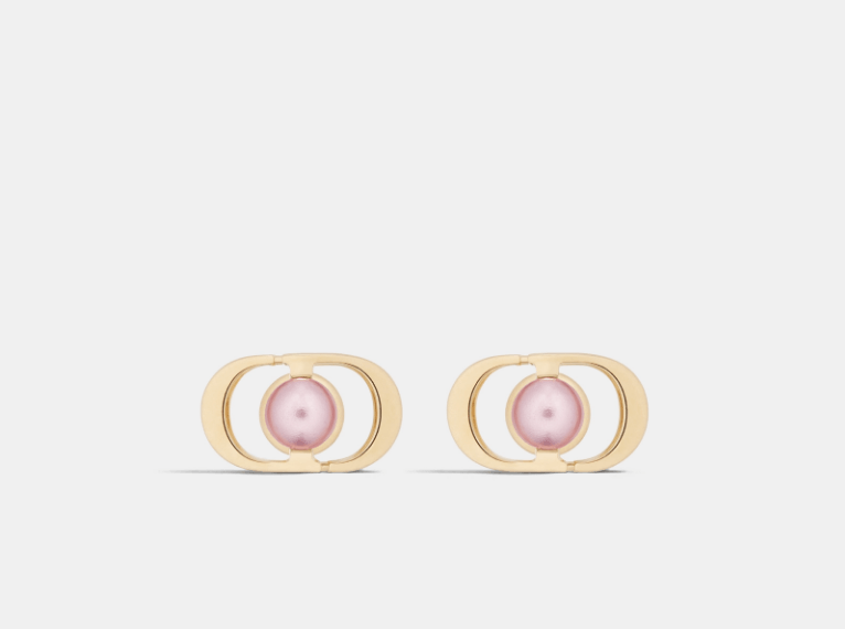 Dior o1w1db10126 E3170W Size : OS / Stud Earrings in Gold/Pink Size ONE SIZE - 3 Thumbnail