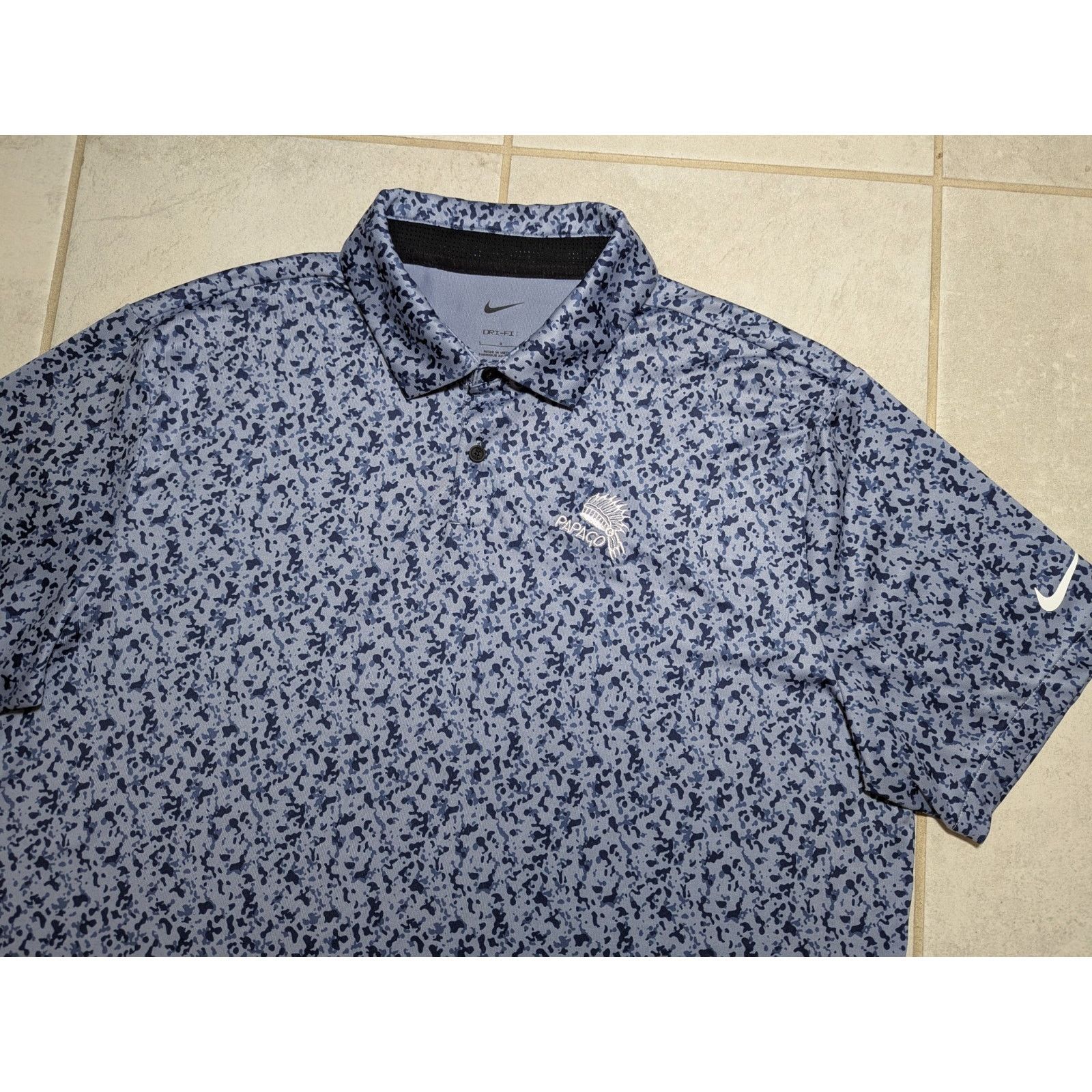 Nike Nike Men's Large Golf Polo Shirt Papago Chest Logo Stretch Size US L / EU 52-54 / 3 - 3 Thumbnail