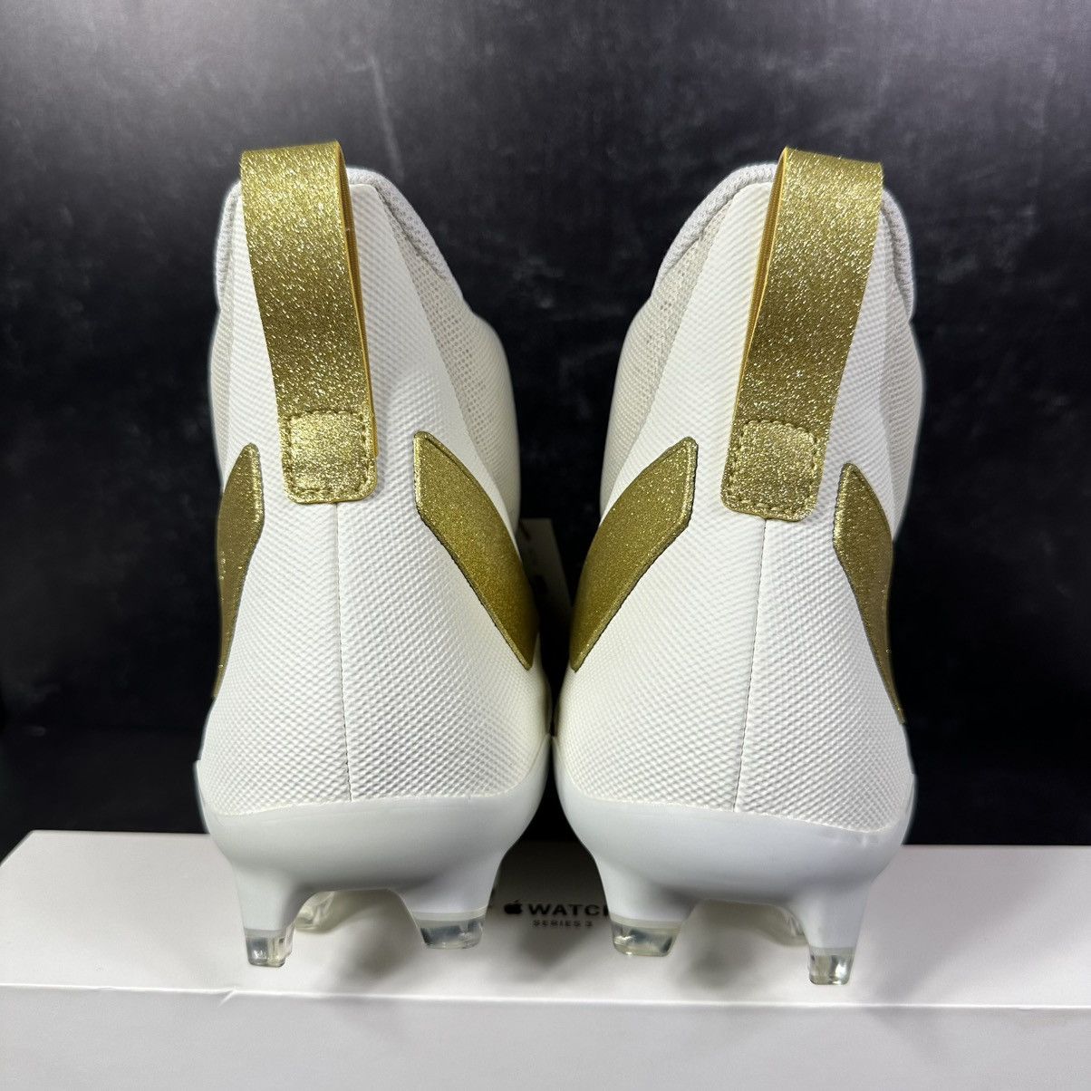 Adidas ADIZERO CHAOS SPEED CORONATION OFF WHITE GOLD FOOTBALL CLEAT Size US 13 / EU 46 - 3 Thumbnail