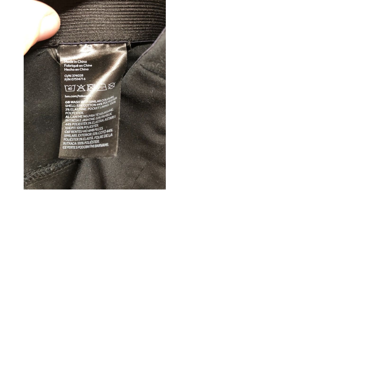 H&M H&M Black Chino Pants Womens 6 Mid Rise Stretch Hook & Eye Pants Size 28" / US 6 / IT 42 - 9 Thumbnail