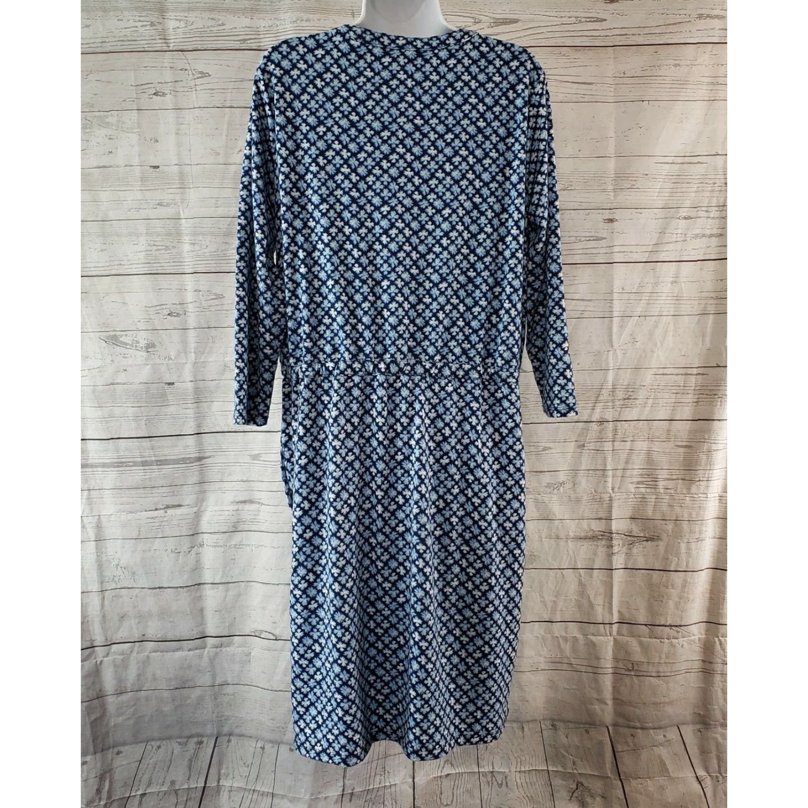 Lands' End Lands End Womens Dress Midi Floral Long Sleeve Blue New title? Size M / US 6-8 / IT 42-44 - 4 Thumbnail