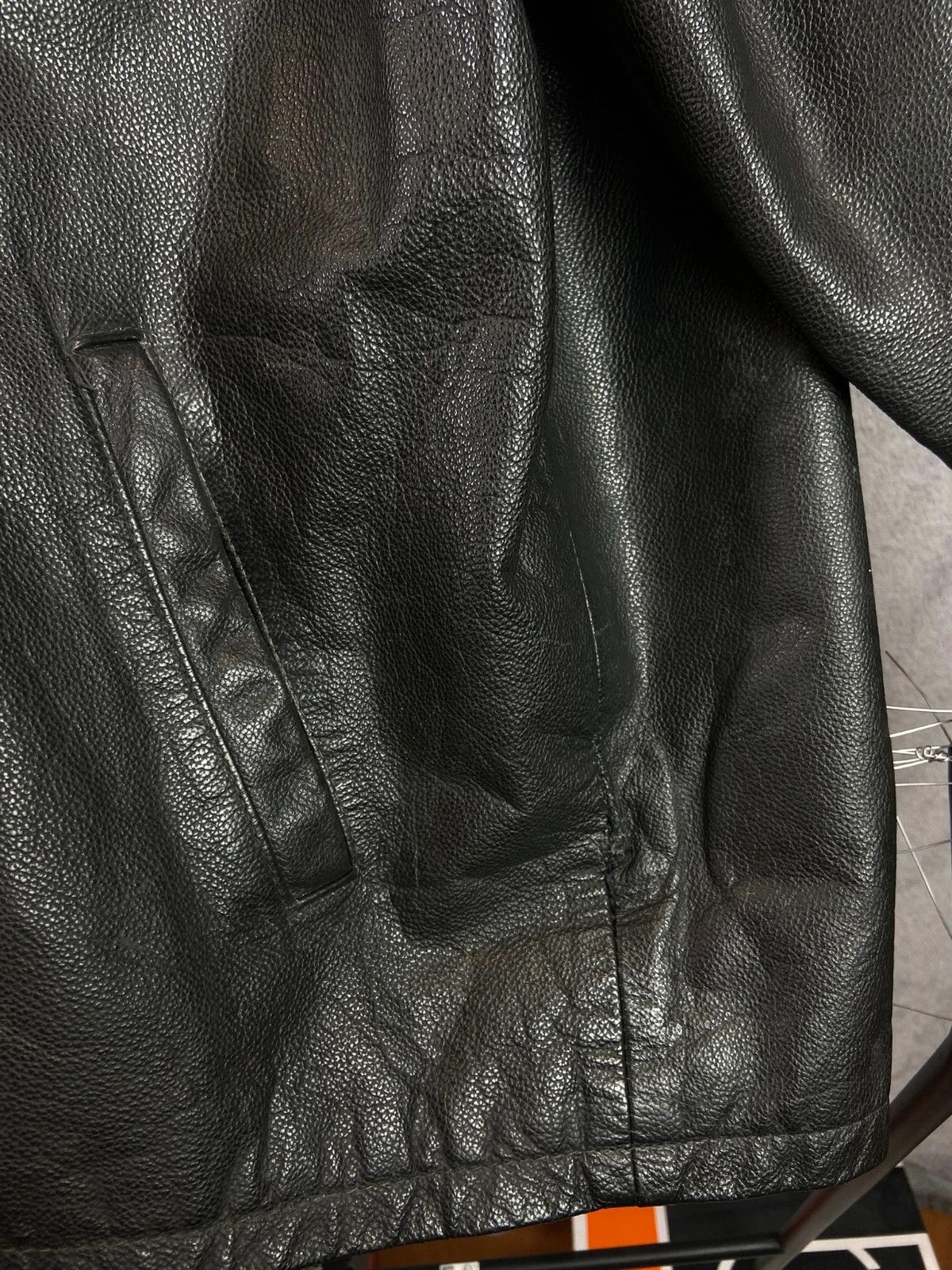 Route 66 Route 66 Oversized Leather Jacket Black Y2K Size US L / EU 52-54 / 3 - 4 Thumbnail