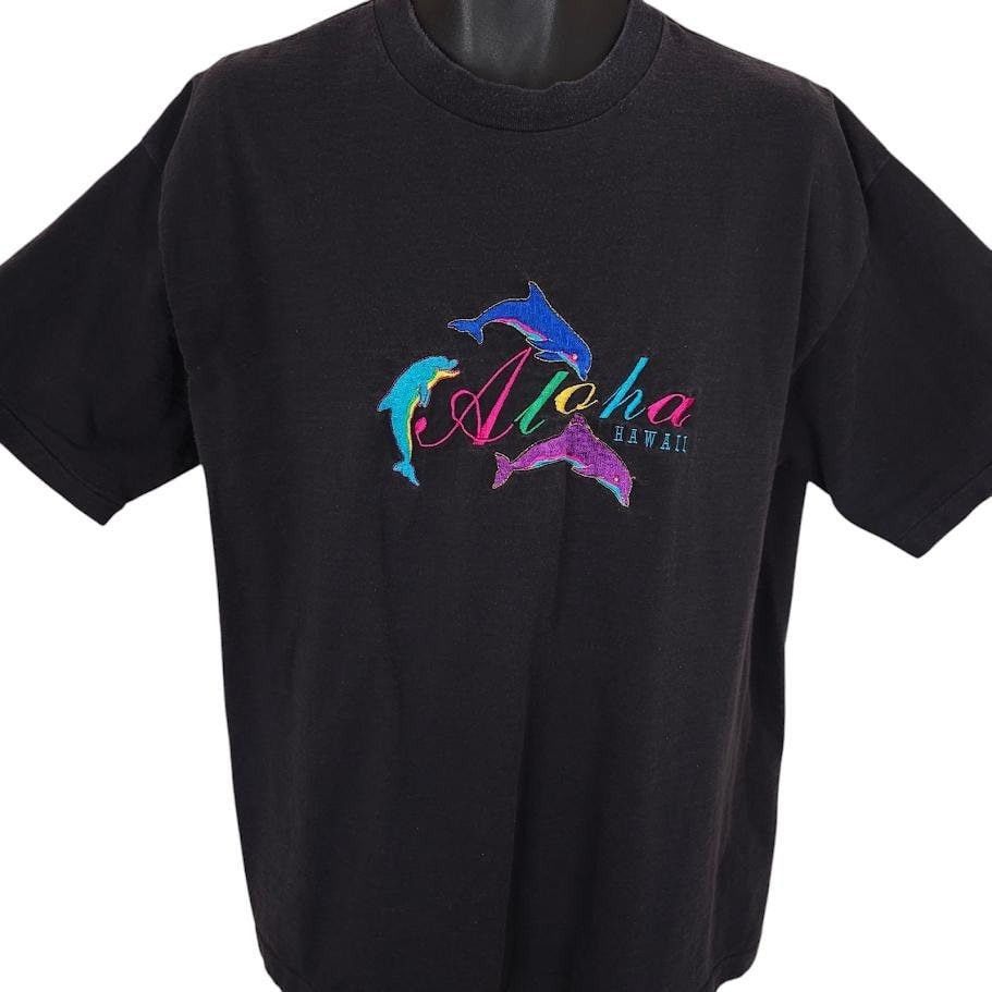 Vintage Vintage Hawaii Dolphins T Shirt Mens Size XL Black 80s 90s Size US XL / EU 56 / 4 - 1 Thumbnail