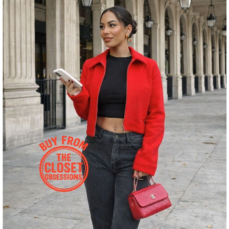 Zara ZARA Red Wool-Blend Cropped Jacket NWT Size M / US 6-8 / IT 42-44 - 1 Thumbnail