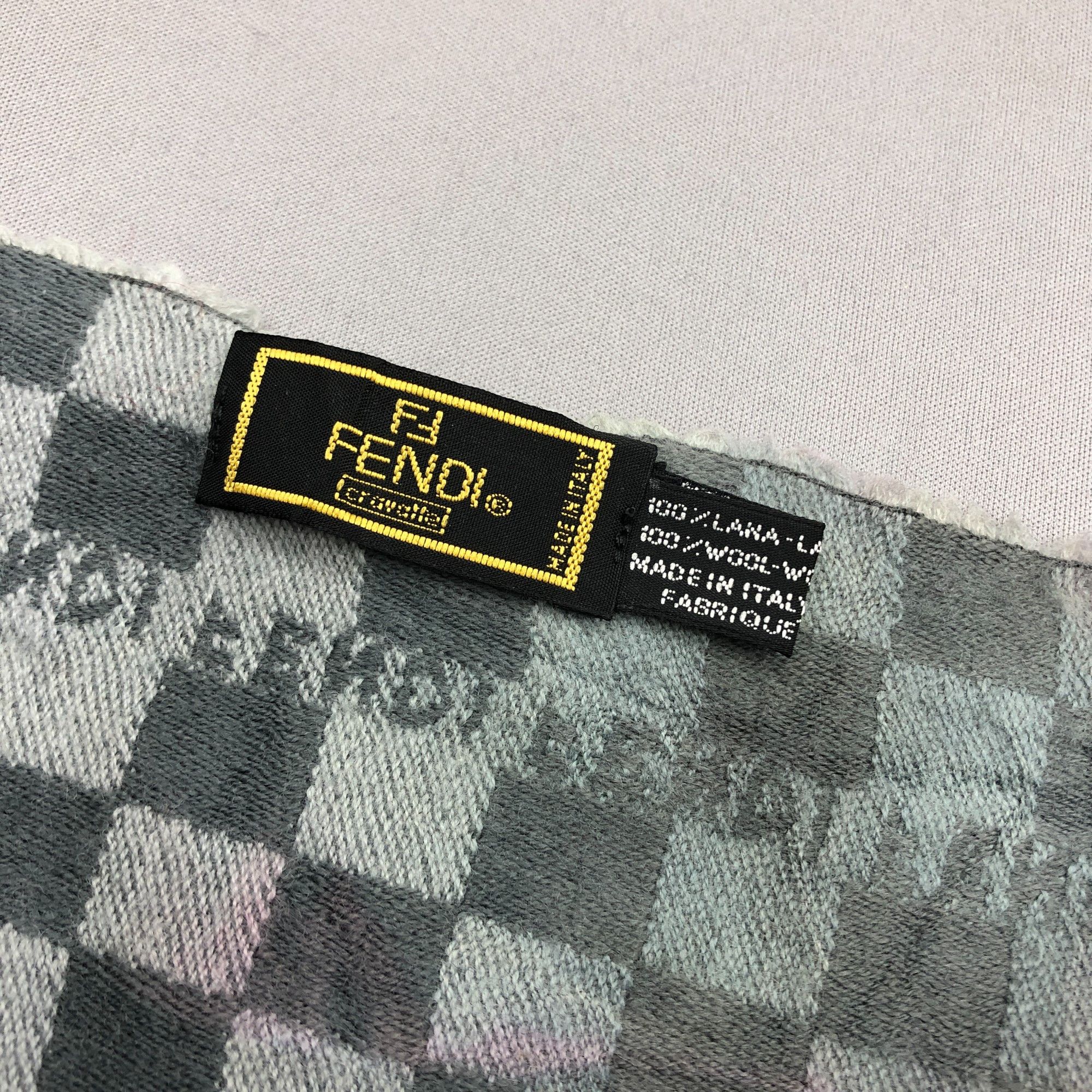 Fendi Vintage Fendi Scarf Muffler FF Monogram Wool Scarves Size ONE SIZE - 4 Thumbnail