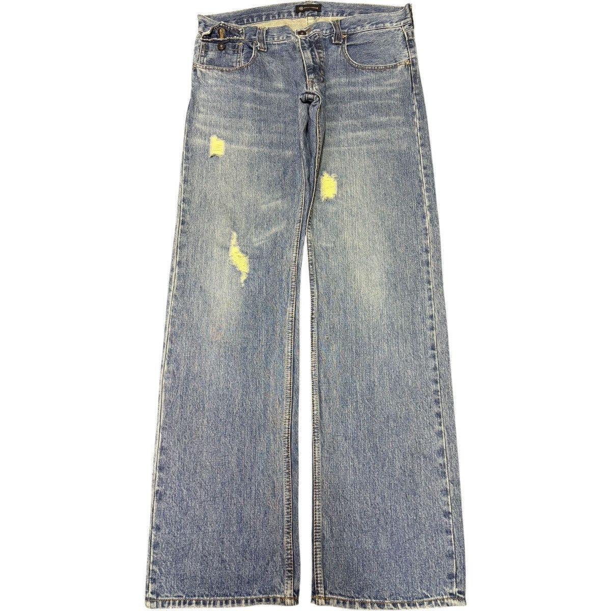 Edwin Vintage Japanese Brand Faded Wash Distress Loose Jeans Size US 35 - 1 Thumbnail
