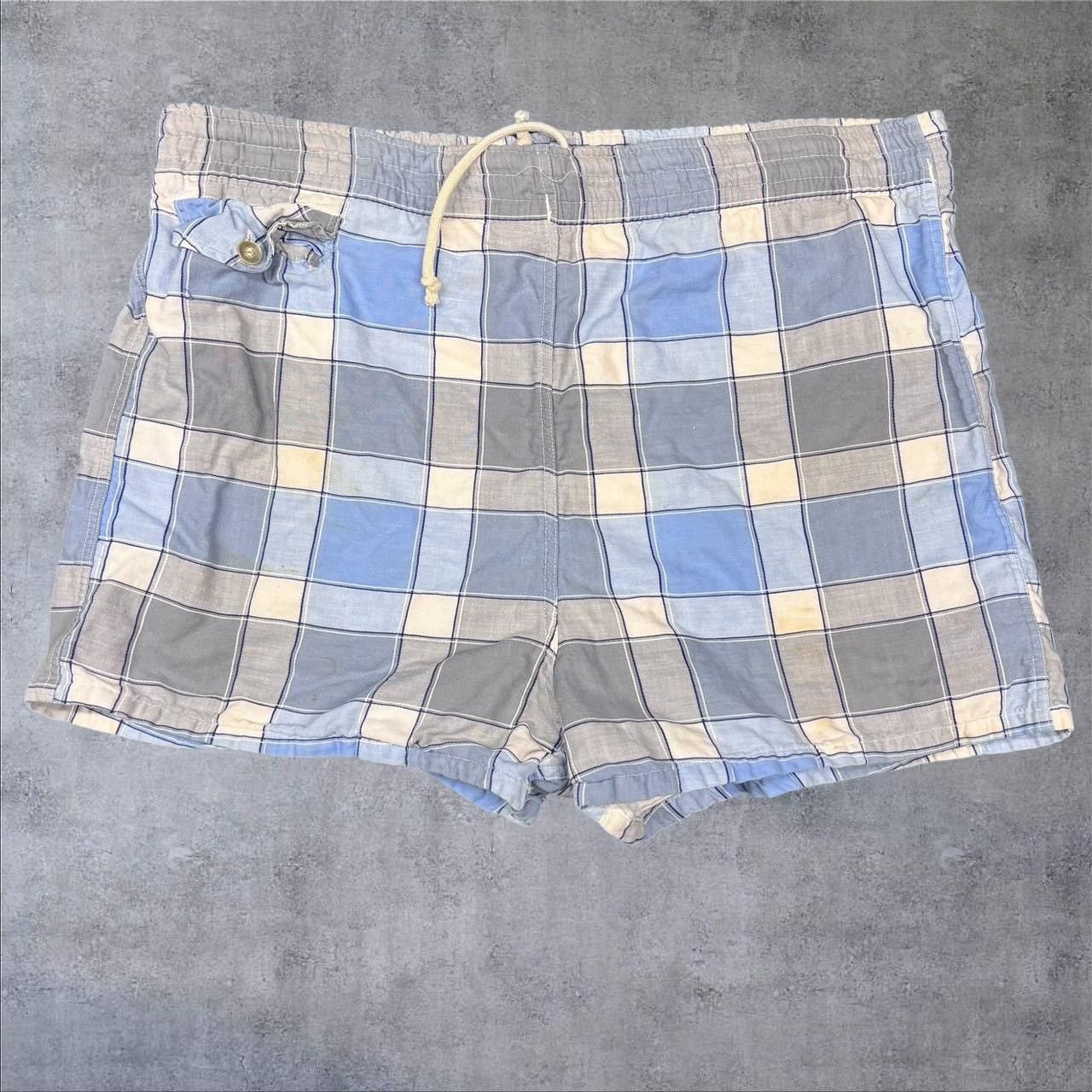 Vintage 1960s Vintage Plaid Swim Trunks Size US 32 / EU 48 - 1 Thumbnail