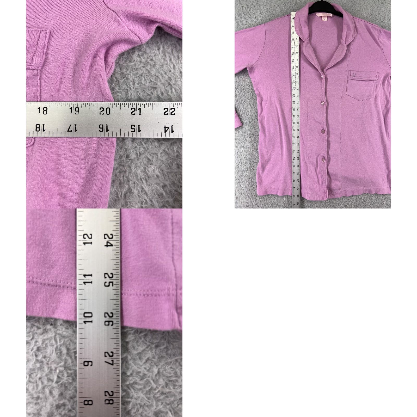 Victoria's Secret Victoria's Secret Pajama Top Women S Pink Button Up Long Sleeve Collar Size S / US 4 / IT 40 - 9 Thumbnail