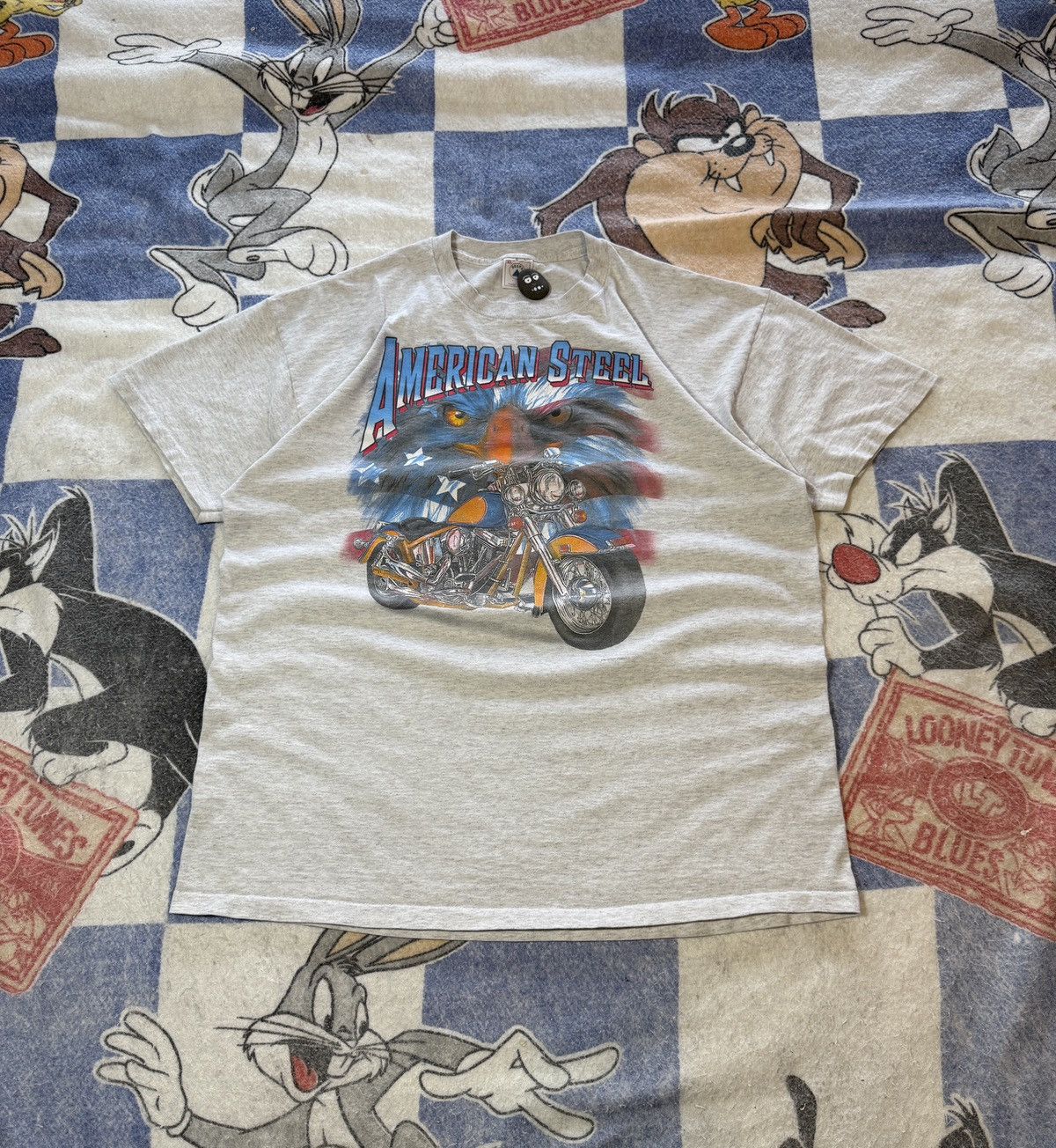 Vintage Vintage American steel biker tee Size US XL / EU 56 / 4 - 1 Thumbnail