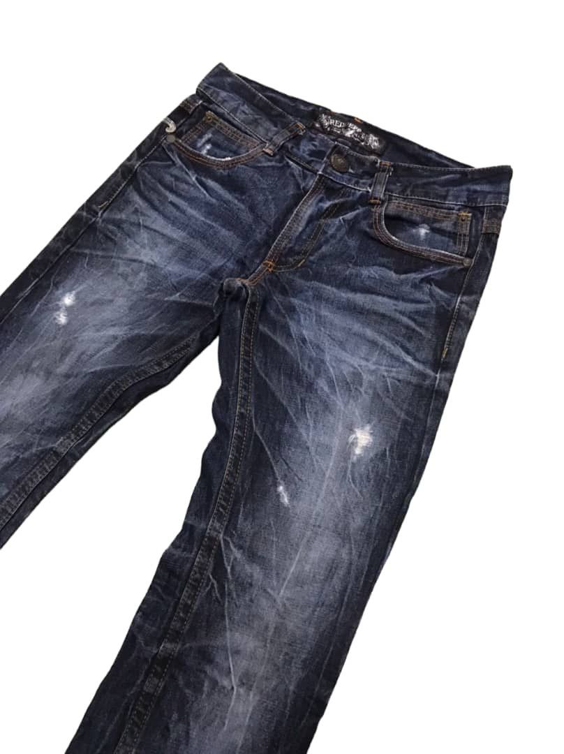 Japanese Brand 🔥🔥BEST OFFER🔥🔥RED PEPPER DENIM Skull Embroidery Jeans Size US 33 - 4 Thumbnail