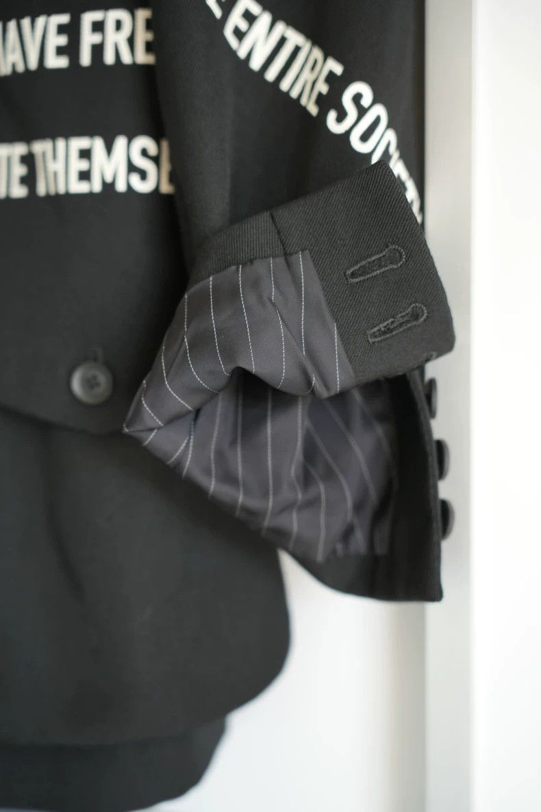 Yohji Yamamoto Yohji Yamamoto Black Suit with Messages from Yohji Yamamot Size US S / EU 44-46 / 1 - 6 Thumbnail