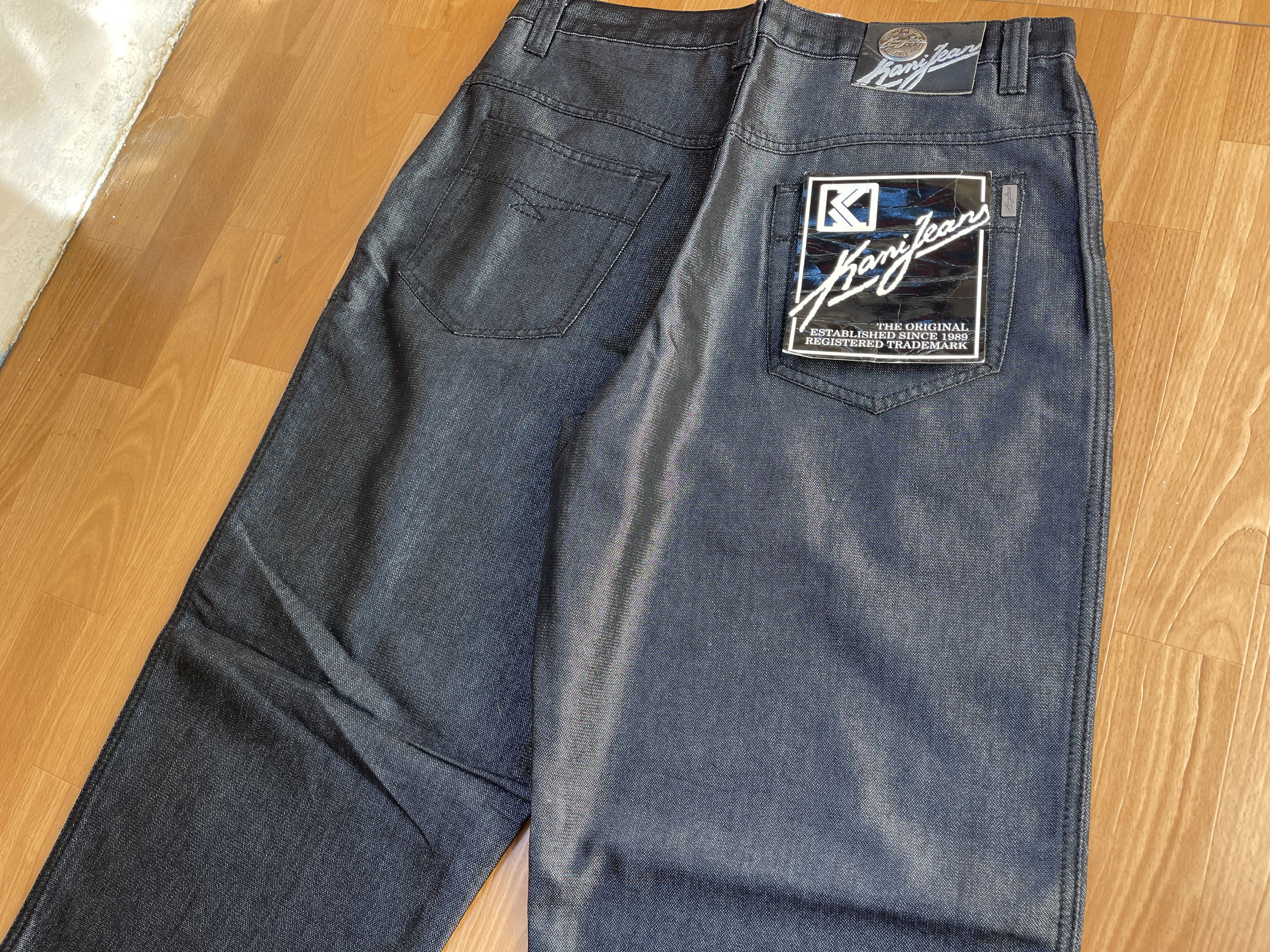 Karl Kani KARL KANI jeans shiny vintage baggy jeans silver metallic 34 Size US 34 / EU 50 - 5 Thumbnail