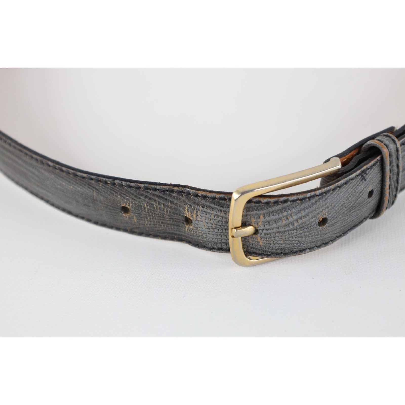 Vintage Vintage 70s 80s Streetwear Craftsmen Leather Waist Belt Size 34 - 2 Thumbnail
