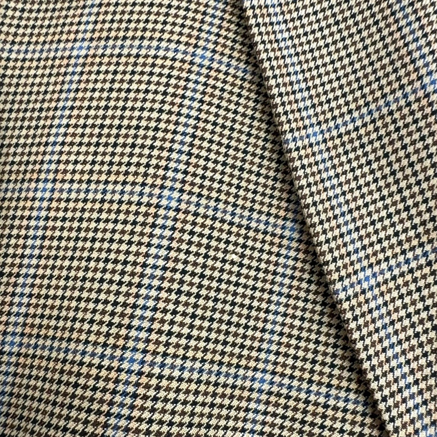 Hart Schaffner Marx Hart Schaffner Marx Blazer Sport Coat Men 48R Tan Houndstooth Windowpane Classic Size 48R - 2 Thumbnail