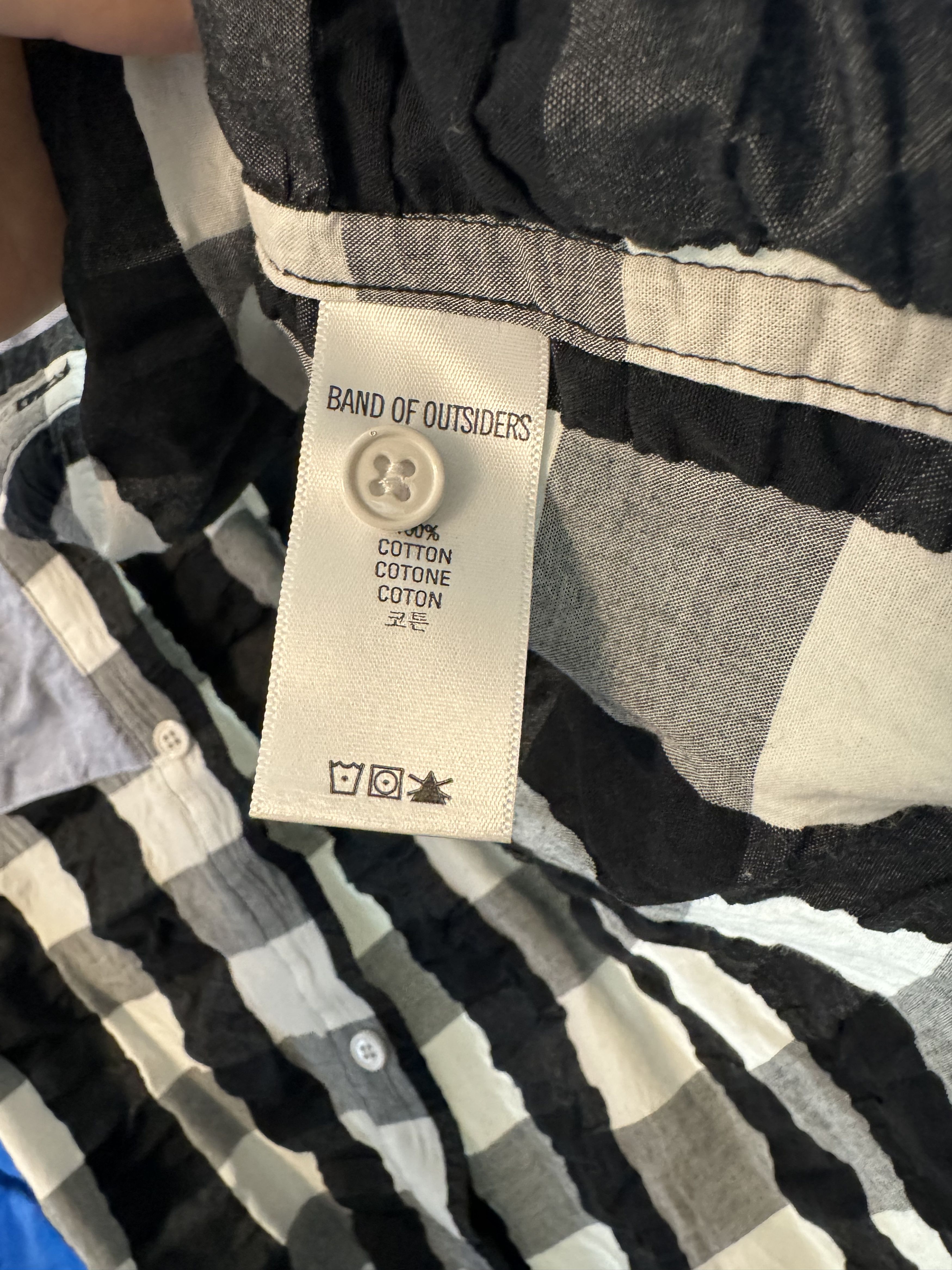 Band Of Outsiders Band of Outsider Wrinkled Checkered Short Sleeve Shirt Size US S / EU 44-46 / 1 - 5 Thumbnail