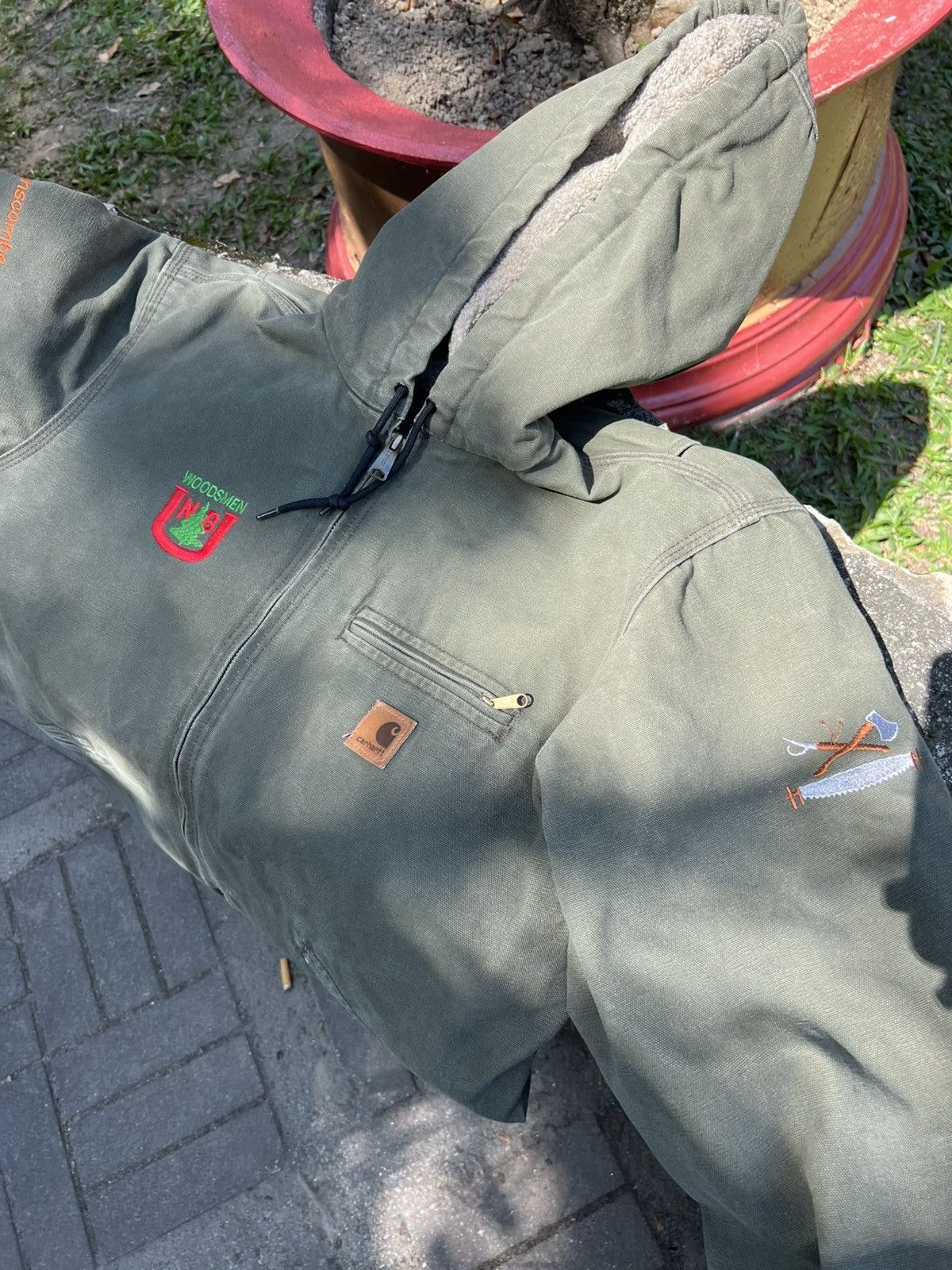 Carhartt × Vintage Vintage Carhartt Detroit Hoodies Army Jacket Size US M / EU 48-50 / 2 - 24 Thumbnail