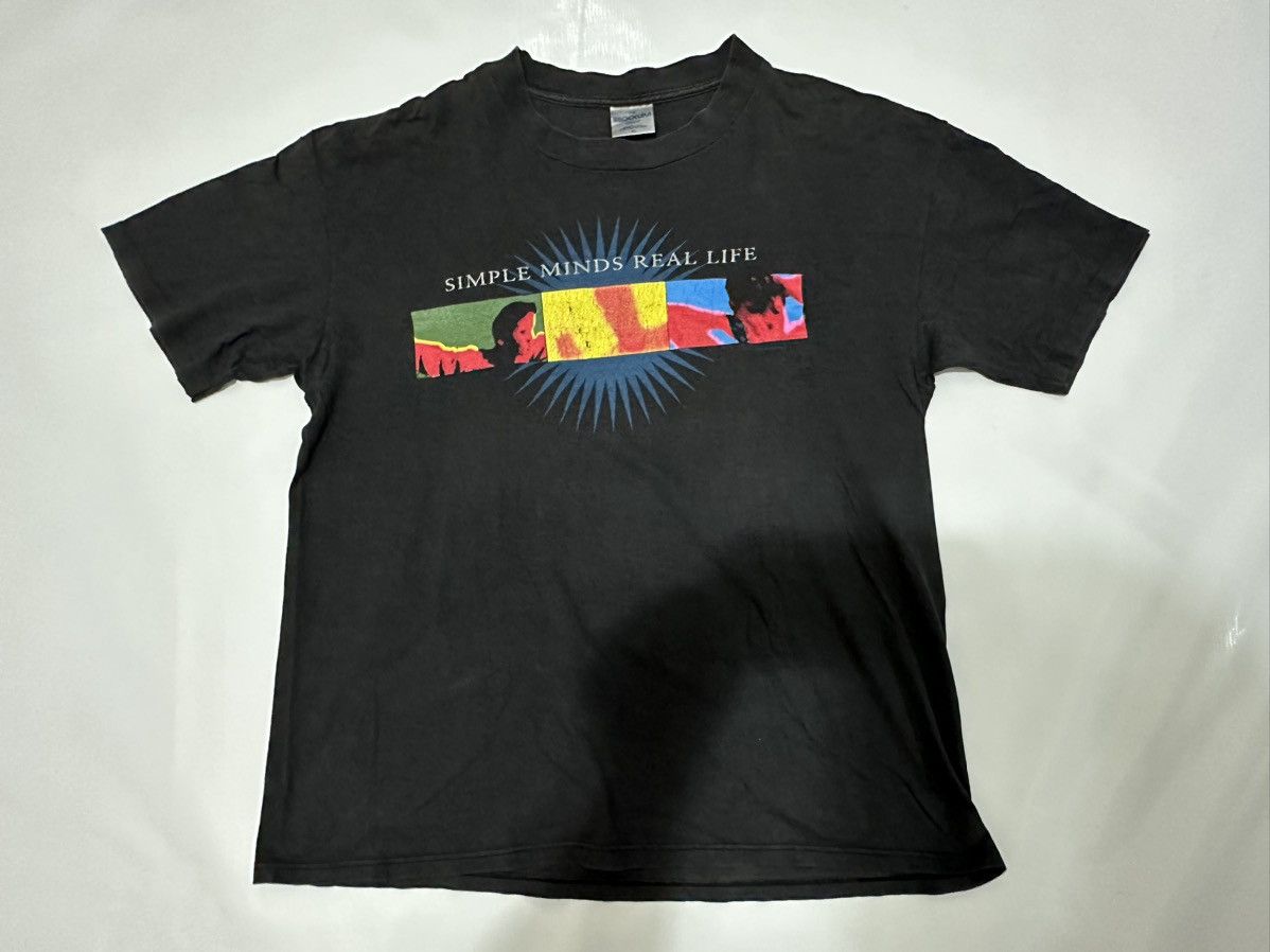 Brockum Vintage 1990’s Simple Minds The Real Life Tour 1991 T-Shirt Size US XL / EU 56 / 4 - 3 Thumbnail