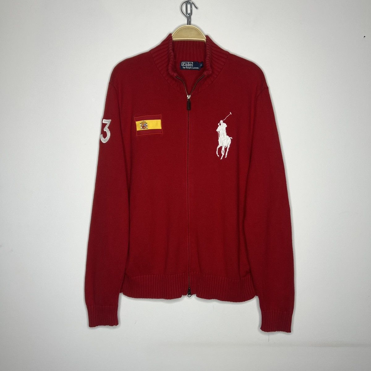 Polo Ralph Lauren Vintage Polo Ralph Lauren Spain Zip Sweatshirt Racing 90s Size US XL / EU 56 / 4 - 1 Thumbnail
