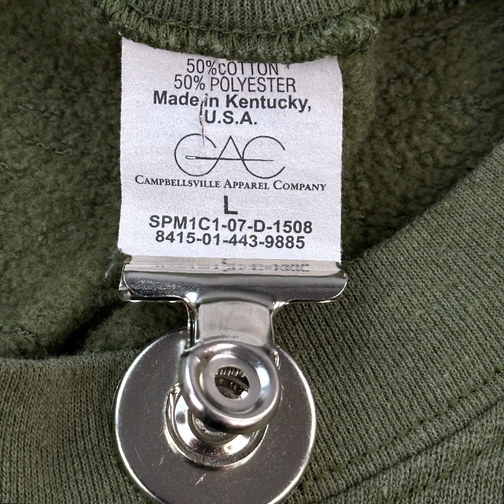 Olive VINTAGE USMC Sweatshirt Mens Large Olive Green USA Marine Corps Pullover Y2K Size US L / EU 52-54 / 3 - 5 Thumbnail