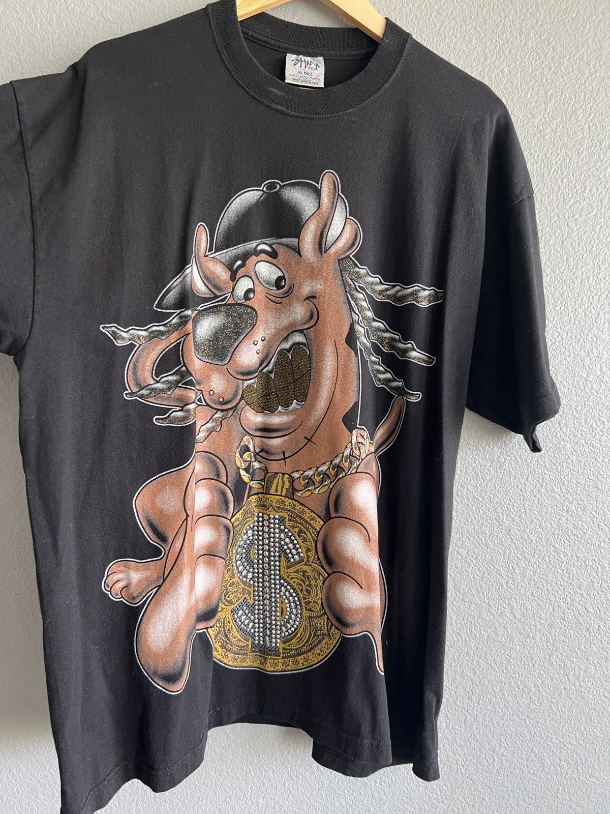 Vintage Vintage Scooby Doo Y2k Shaka rapper gold chain tee Size US XL / EU 56 / 4 - 2 Thumbnail