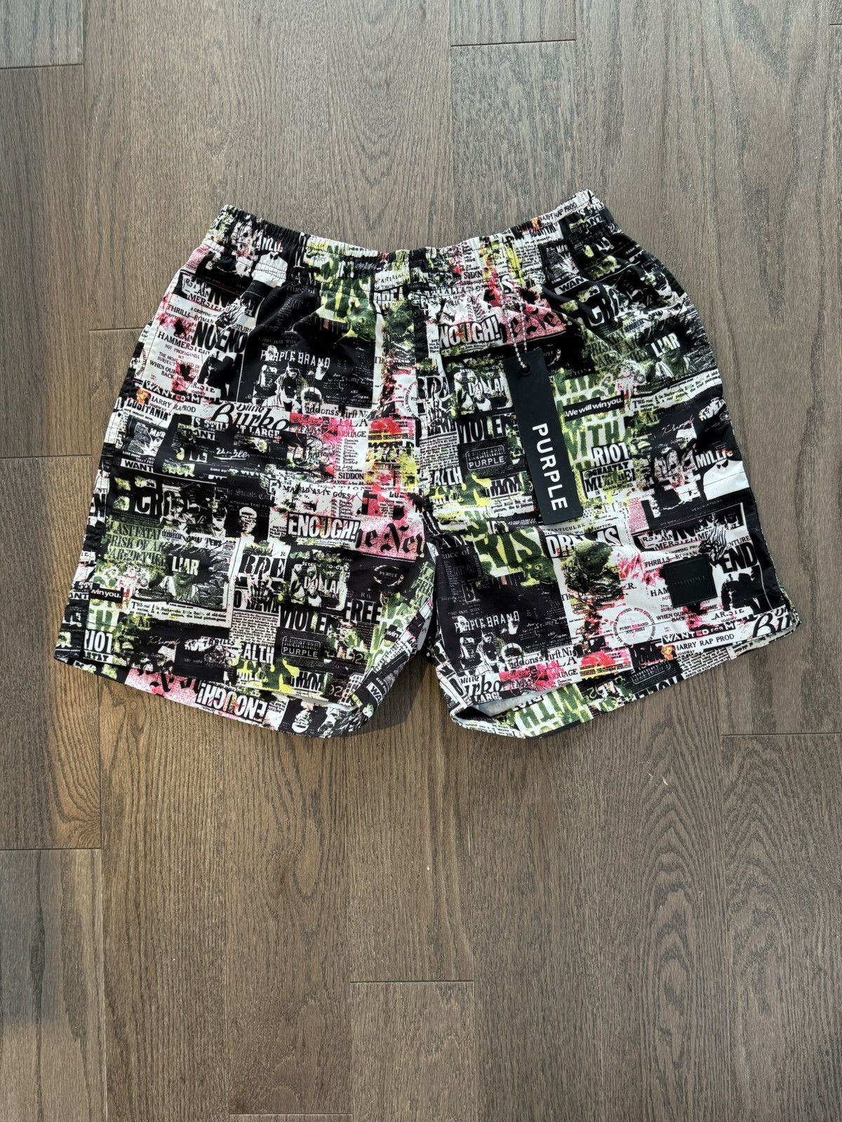 Purple Brand All Round Shorts ‘Print’ - Size Medium
