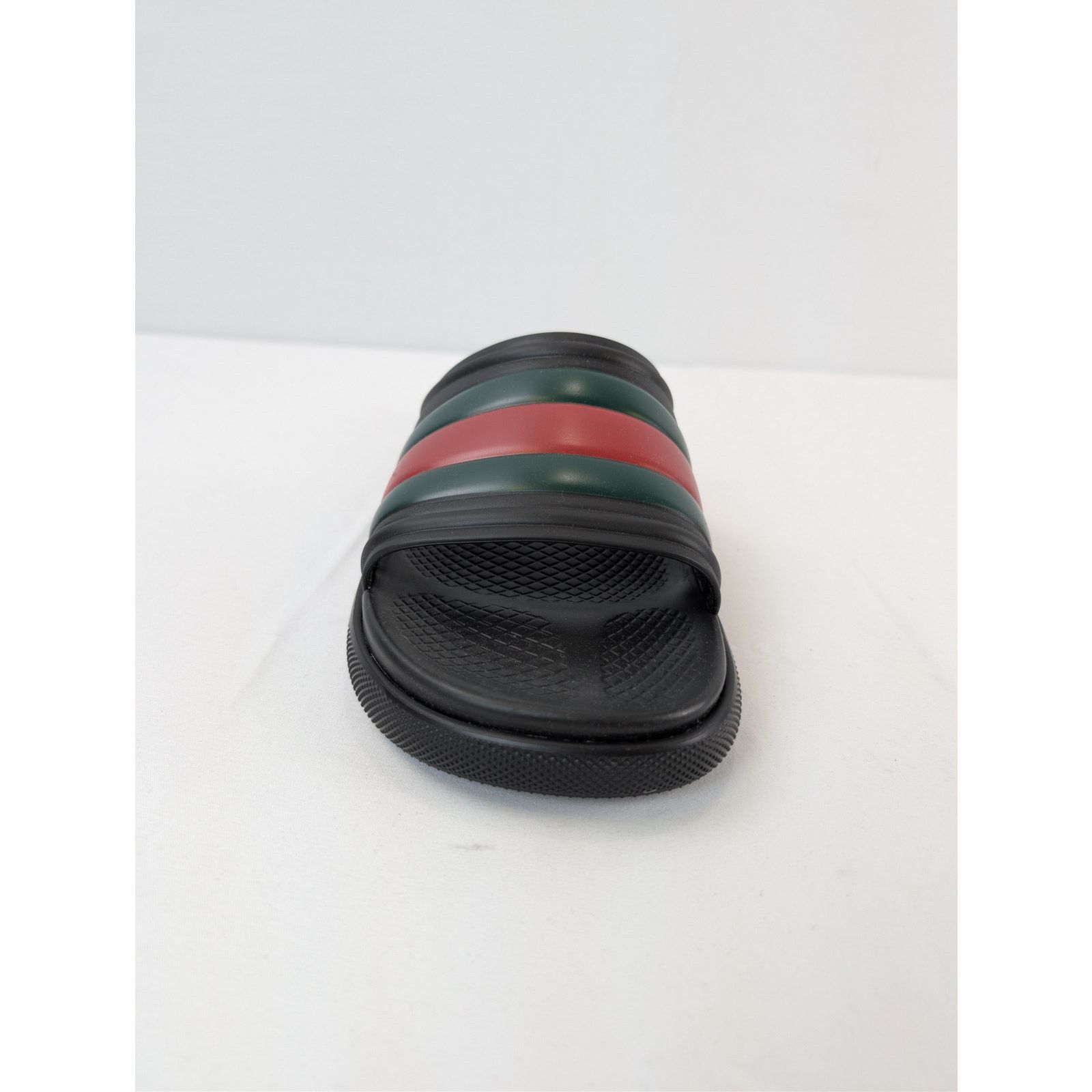 Gucci o1rshd1 Men's Web Slide Sandal Slipper with signature green Size US 11.5 / EU 44-45 - 10 Thumbnail