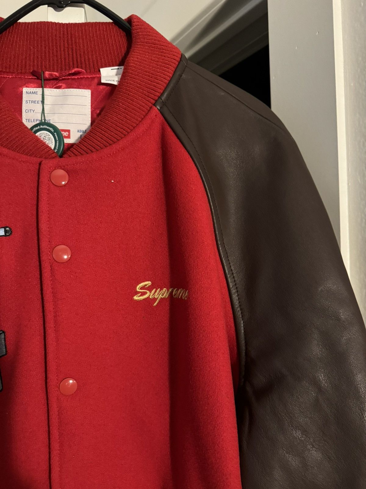 Supreme Supreme AEON Flux Varsity Jacket Size US L / EU 52-54 / 3 - 4 Thumbnail