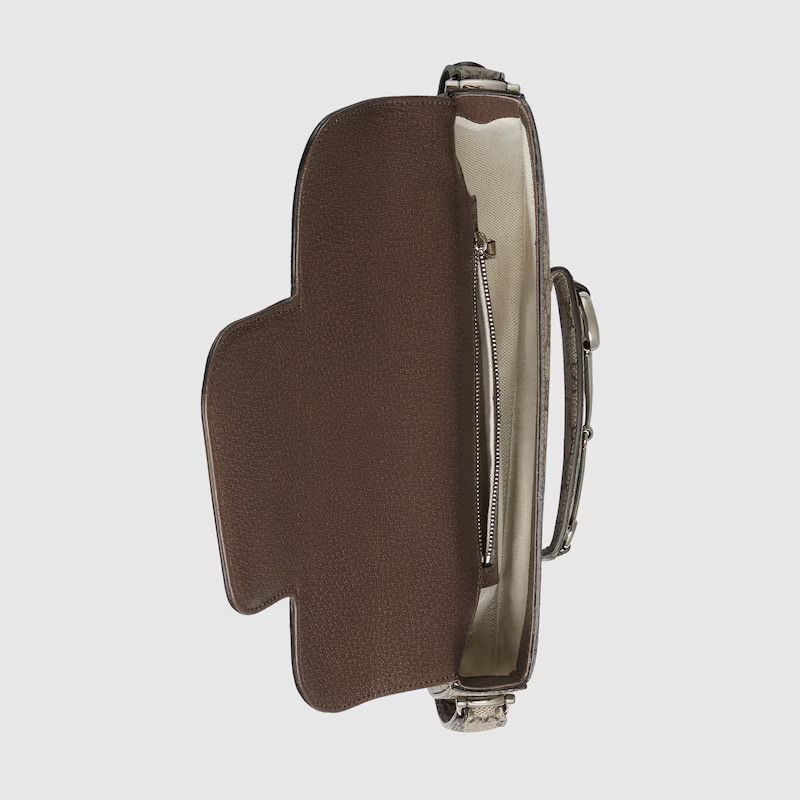 Gucci o1s1wg110225 Size:OS/ Horsebit Mini Shoulder Bag Beige/Brown Size ONE SIZE - 9 Thumbnail