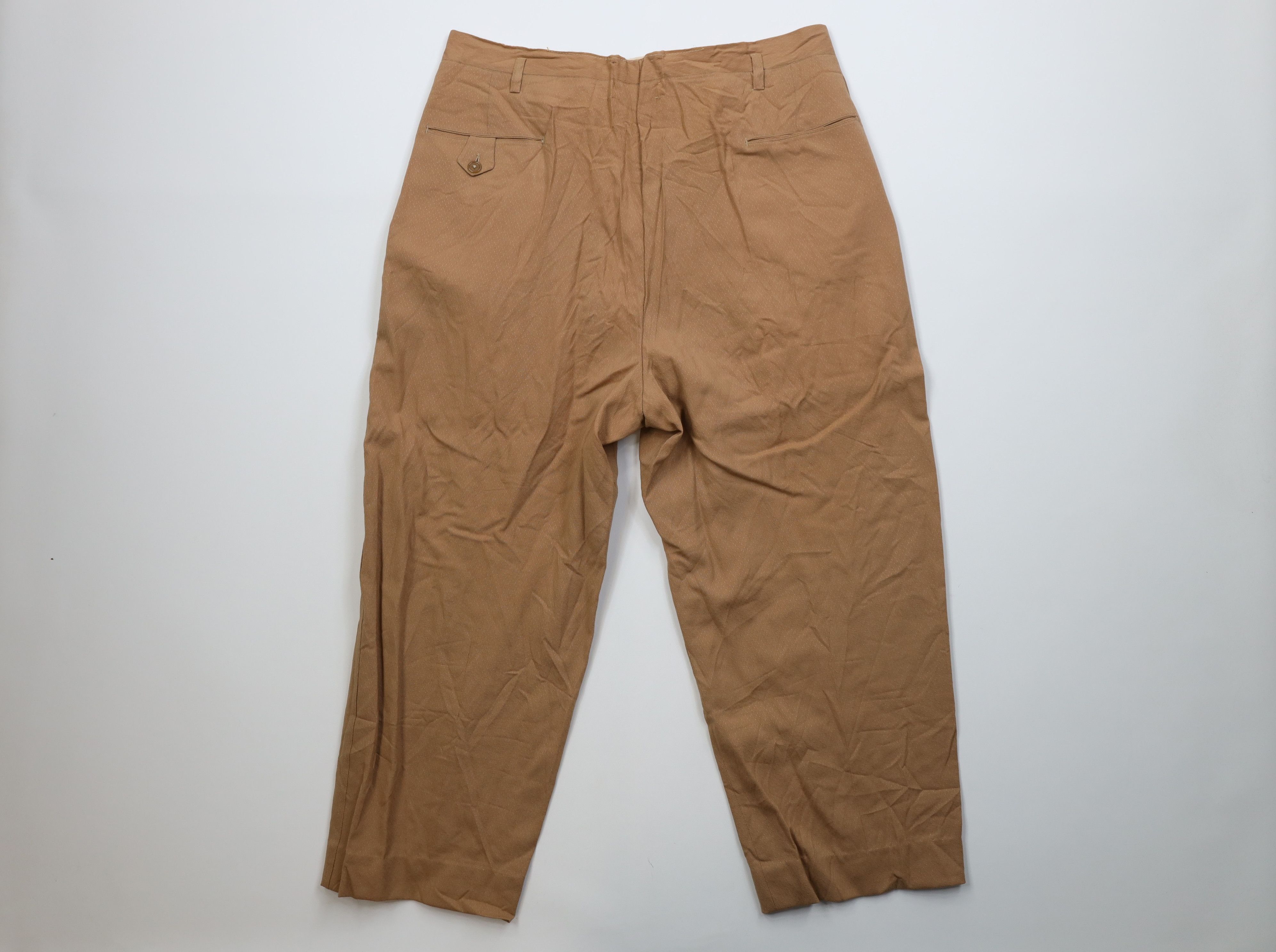 Vintage Vintage 50s Rockabilly Brocade Rayon Gabardine Chino Pants Size US 36 / EU 52 - 11 Thumbnail