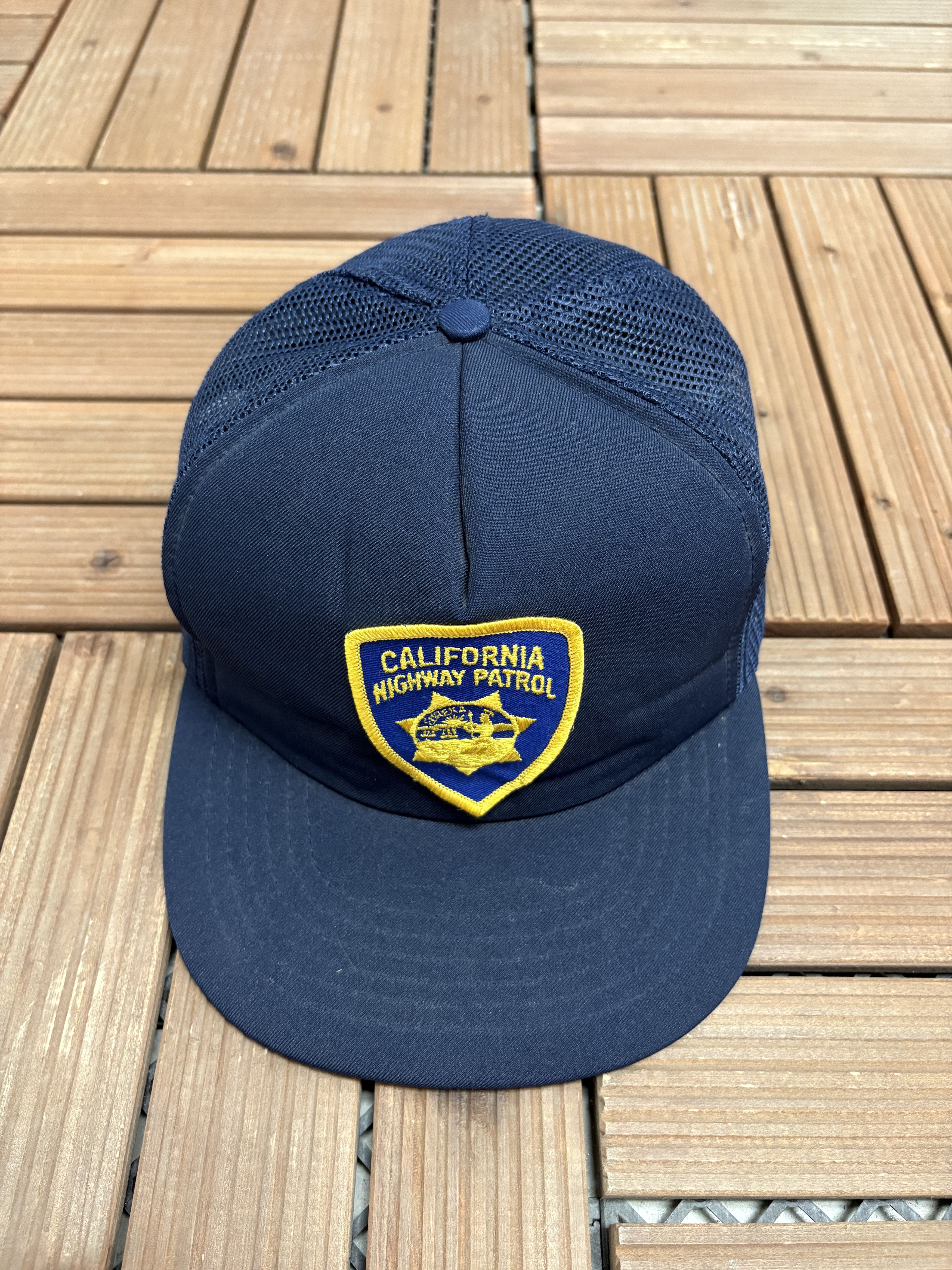 Vintage California Highway Patrol Vintage Trucker Snap Back Hat Size ONE SIZE - 2 Thumbnail