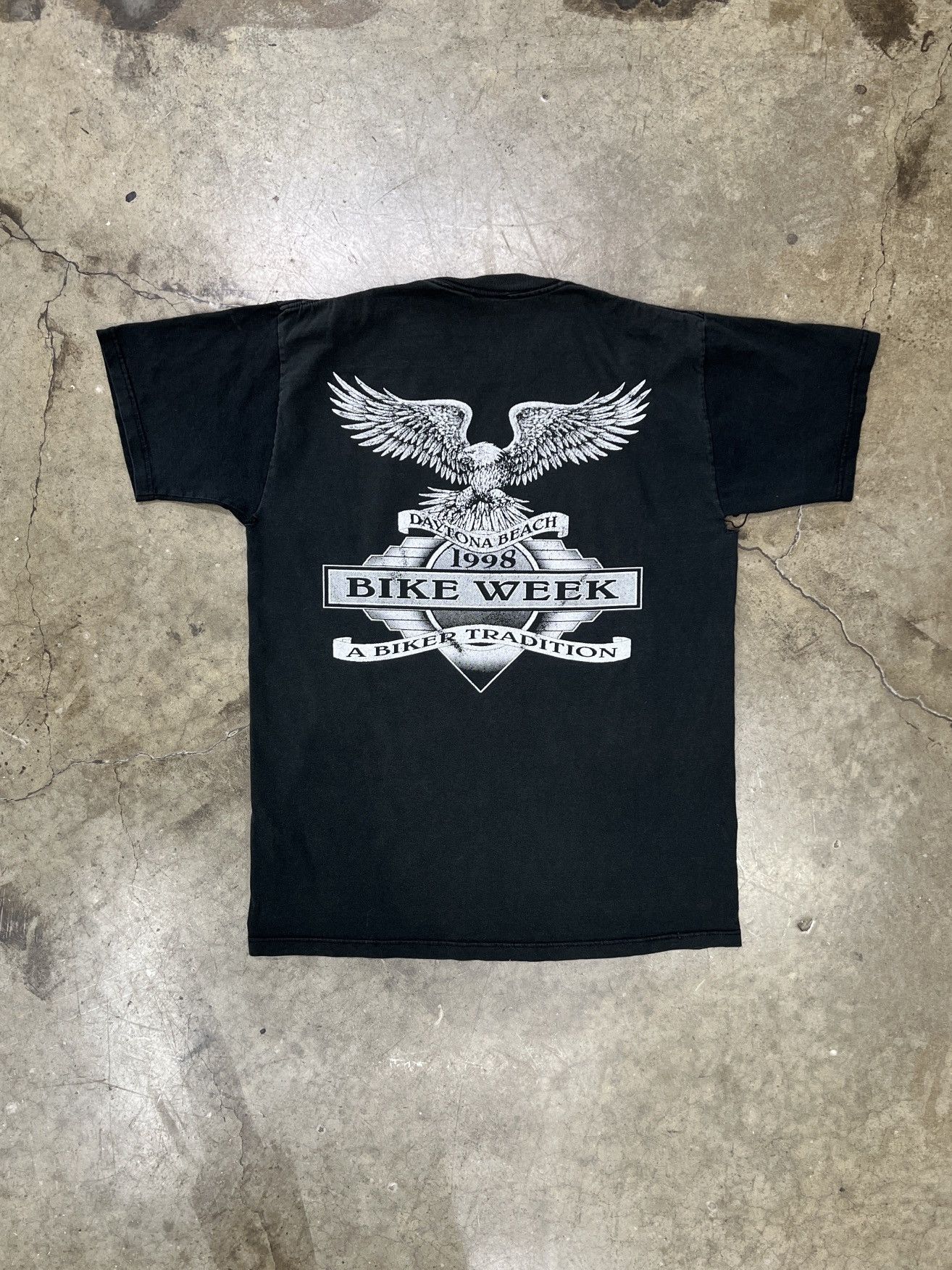 Harley Davidson Vintage 1998 Daytona Beach Bike Week Panhead Tee Large Size US L / EU 52-54 / 3 - 5 Thumbnail